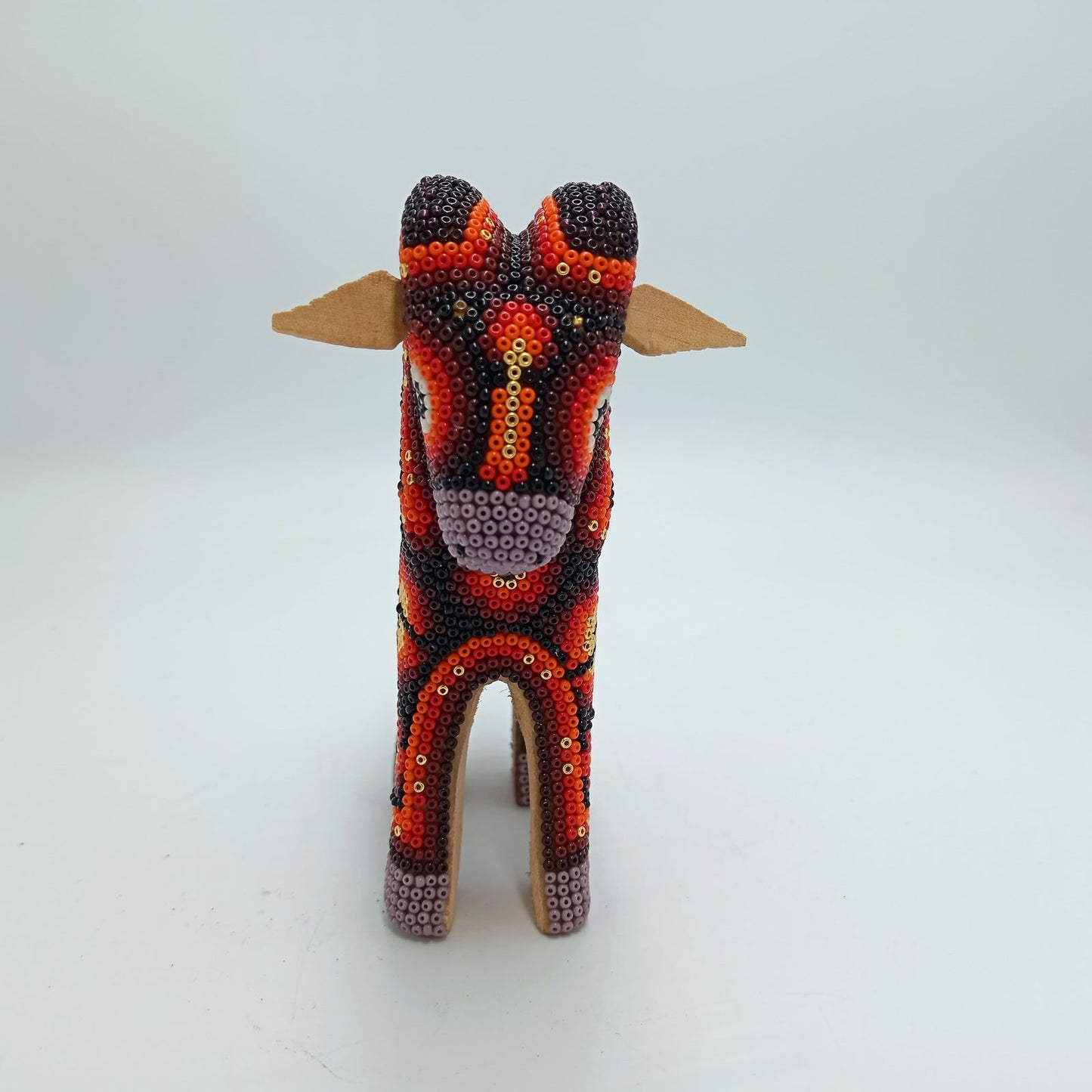 Mexican Huichol Hand Beaded Ram By Mayola Villa Lopez PP7396