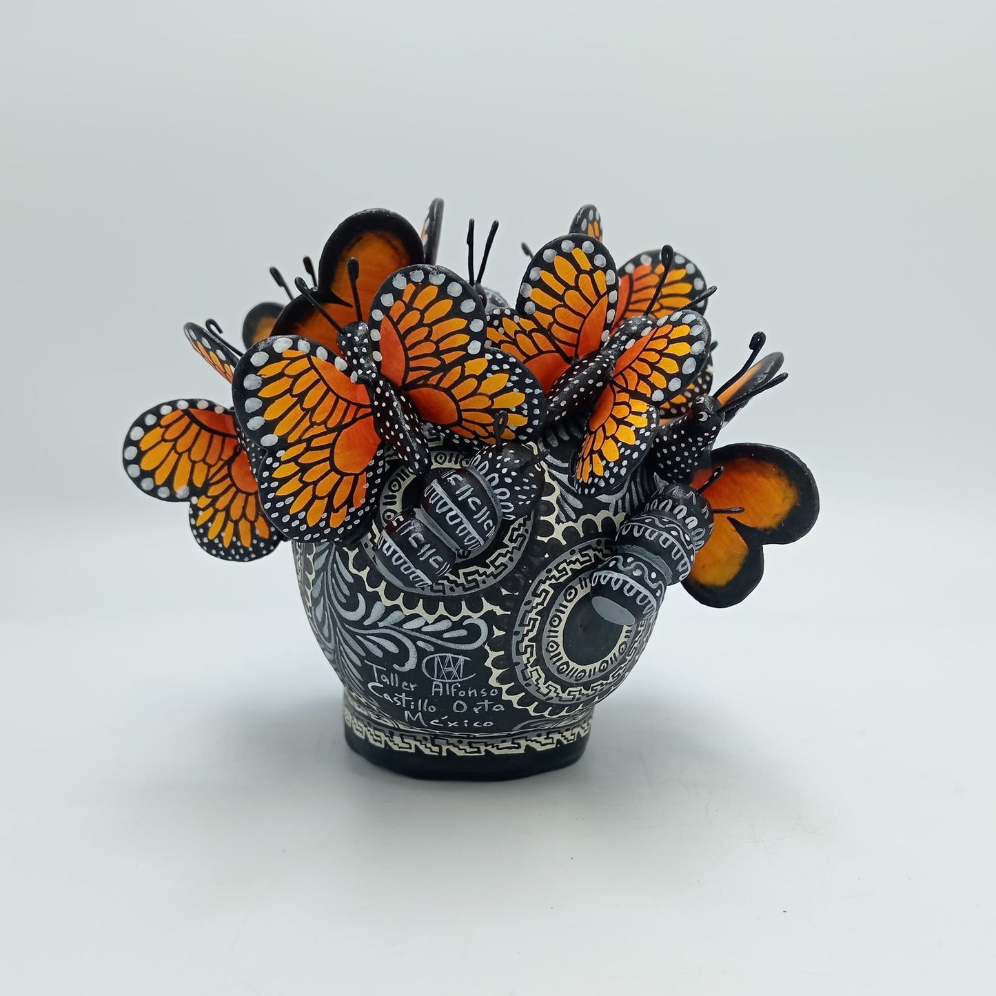 Day Of The Dead Ceramics Monarcas Human Skull By Alfonso Castillo PP7427