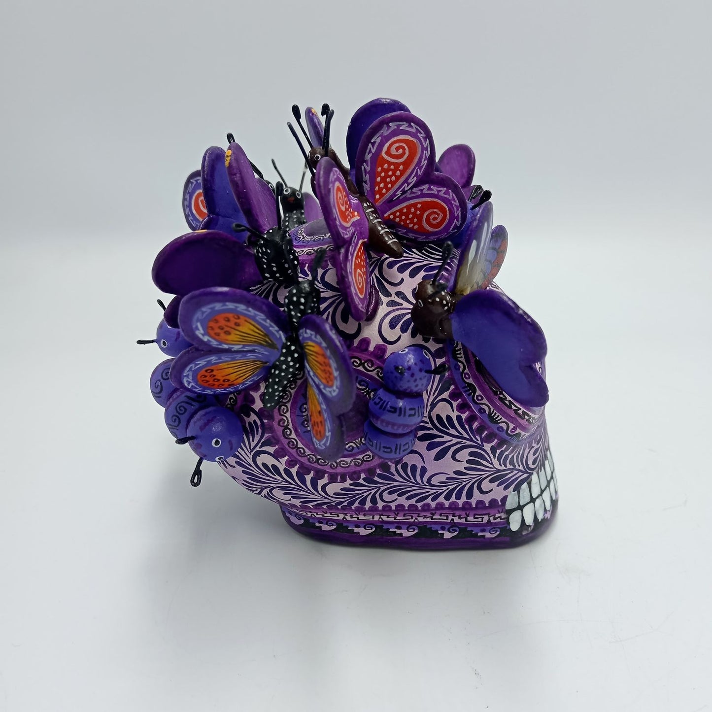 Day Of The Dead Ceramics Monarcas Human Skull By Alfonso Castillo PP7428