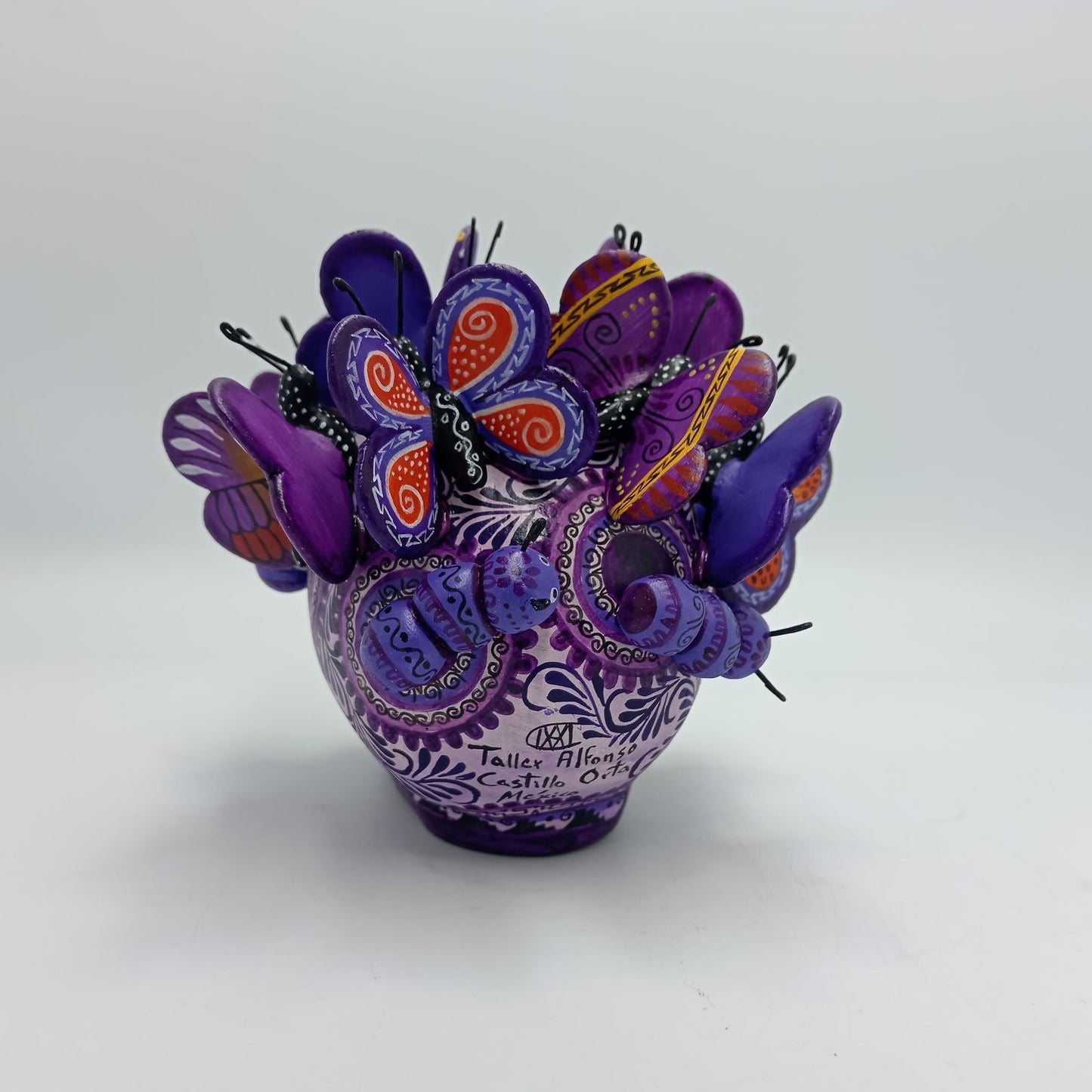 Day Of The Dead Ceramics Monarcas Human Skull By Alfonso Castillo PP7428