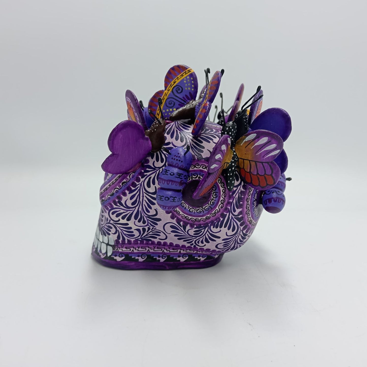 Day Of The Dead Ceramics Monarcas Human Skull By Alfonso Castillo PP7428