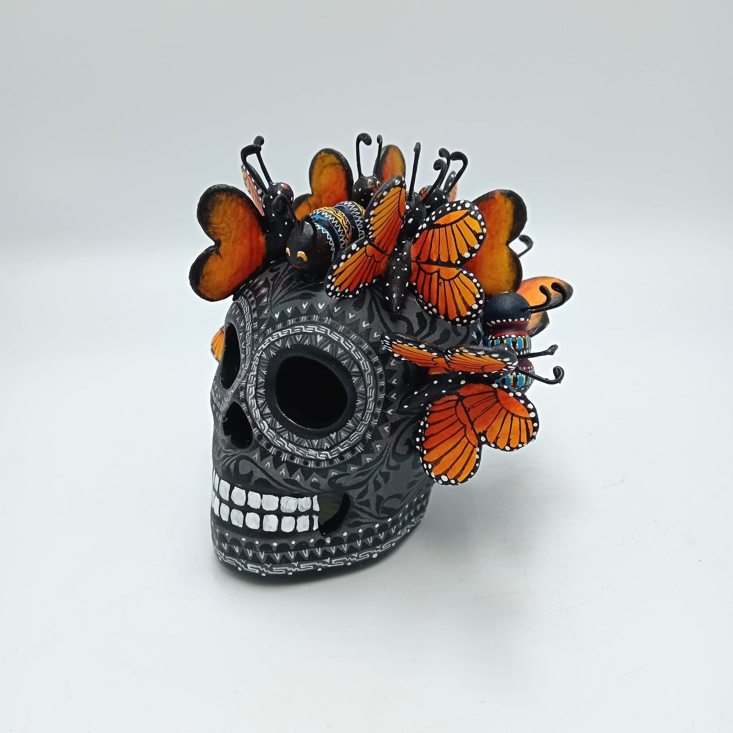 Day Of the Dead Ceramics Skull By Alfonso Castillo PP7490