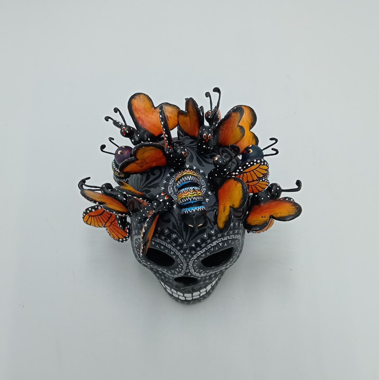 Day Of the Dead Ceramics Skull By Alfonso Castillo PP7490