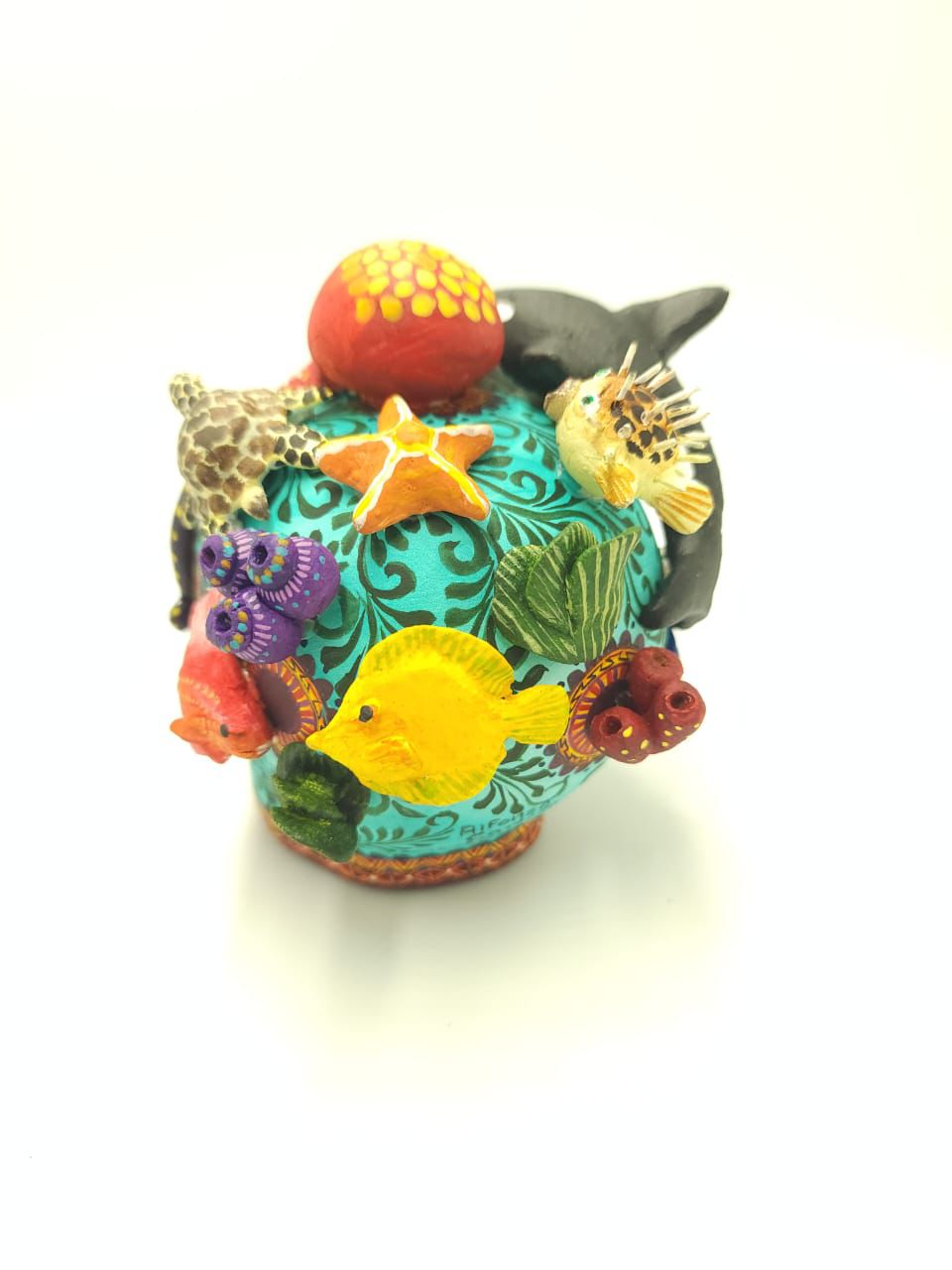 Day Of the Dead Ceramics Ocean Skull By Alfonso Castillo PP7568