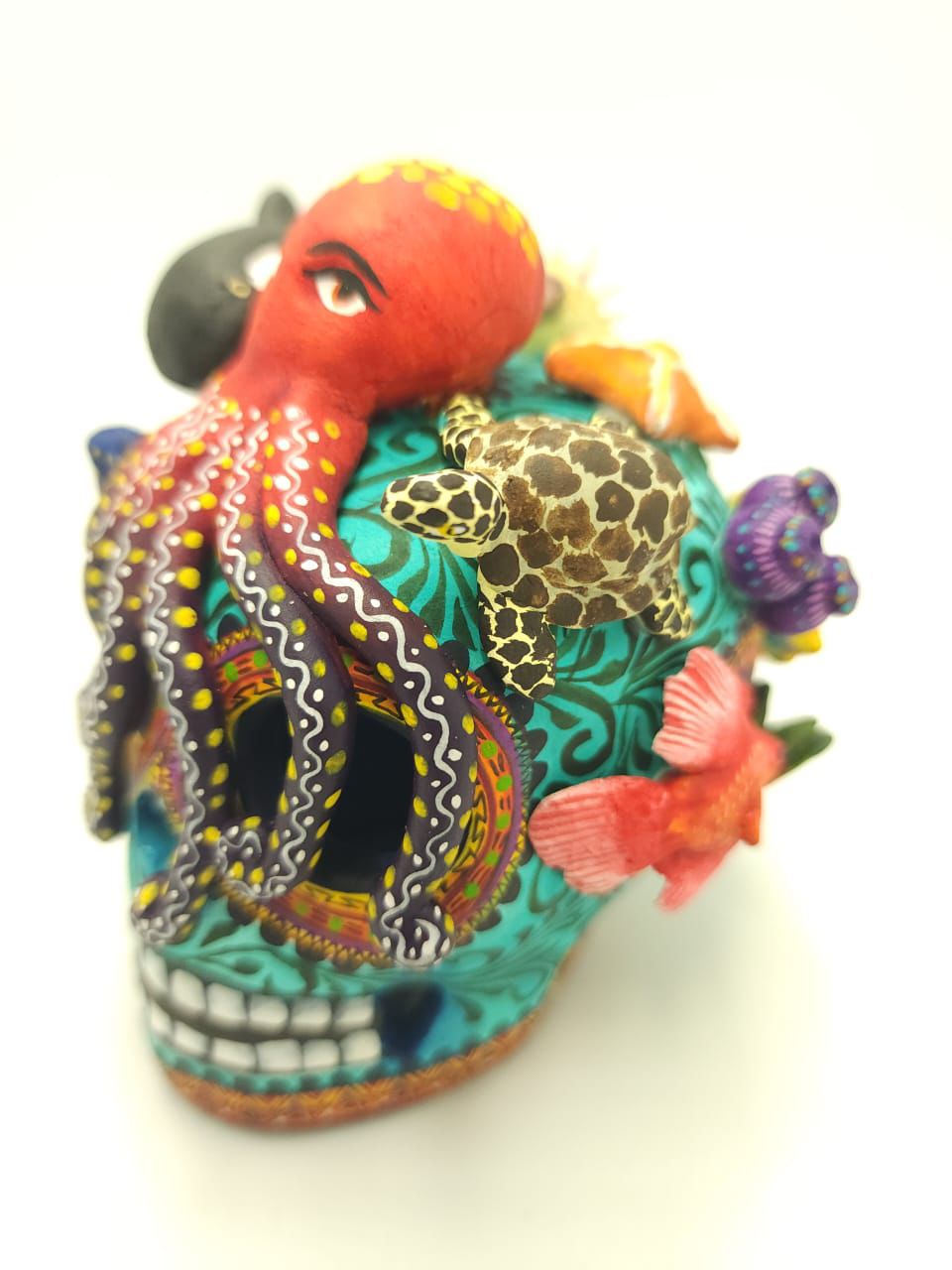 Day Of the Dead Ceramics Ocean Skull By Alfonso Castillo PP7568