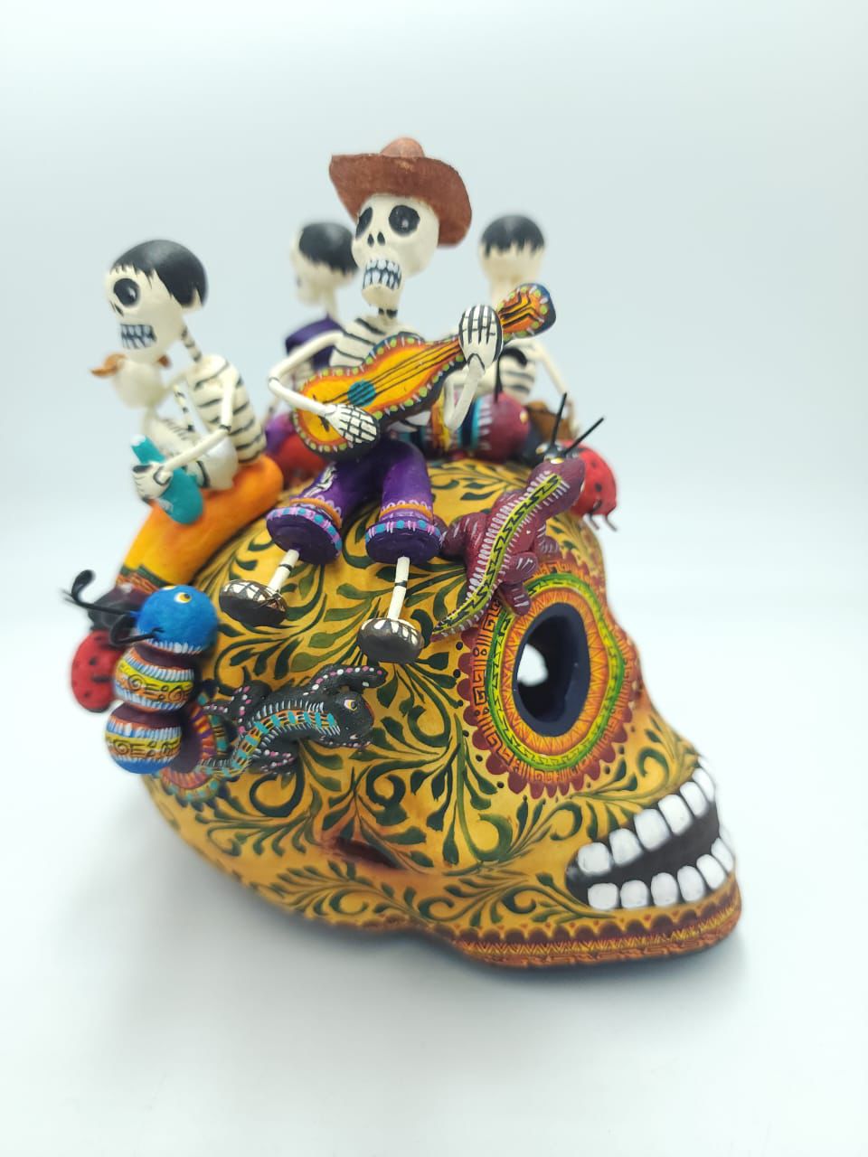 Extraordinary Day Of the Dead Ceramics Skeleton Human Lunch Time Skull By Castillo PP7575