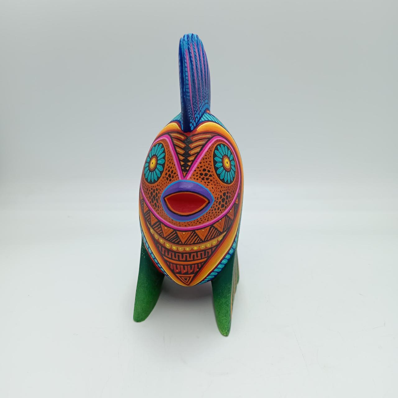 Mexican Oaxacan Wood Carving Fish By Julia Fuentes PP7618