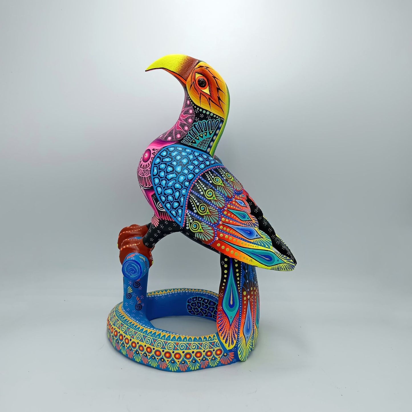 Mexican Folk Art Oaxacan Wood Carving Alebrije Hand Made, Eagle By Luis Sosa PP7611