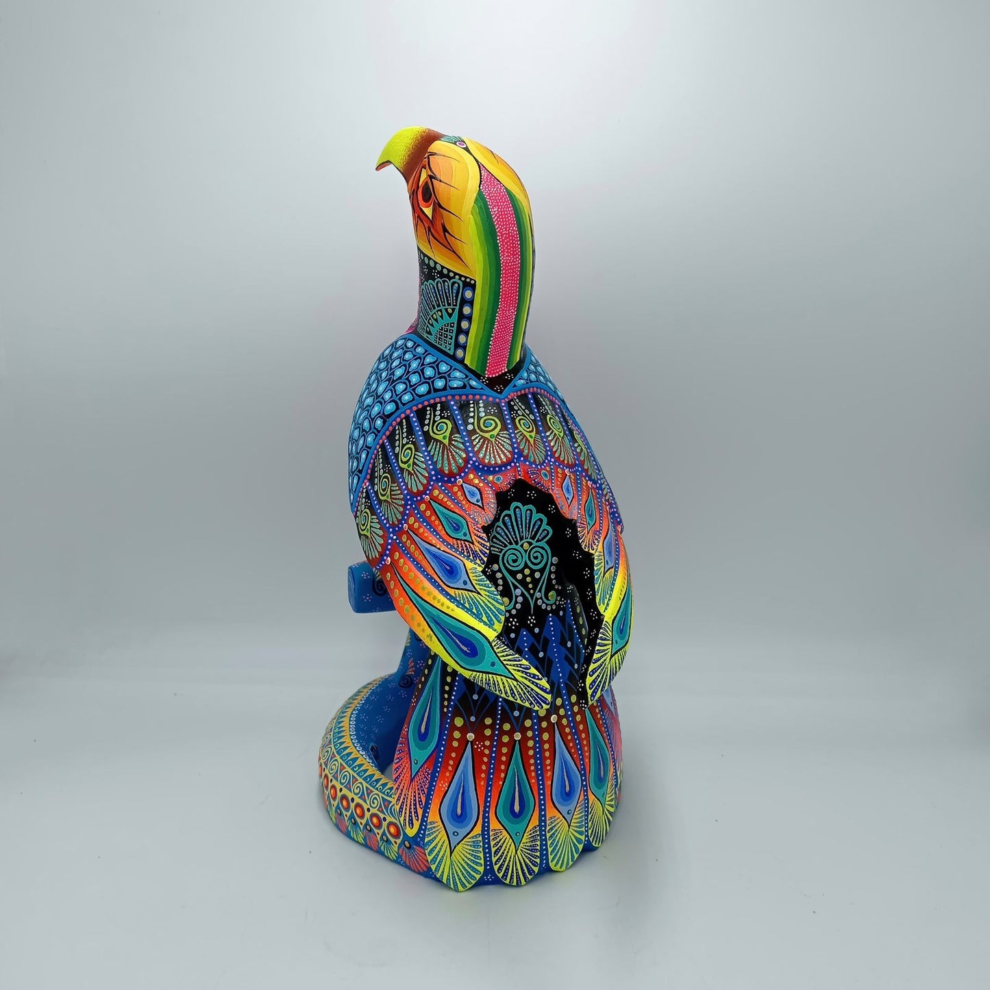 Mexican Folk Art Oaxacan Wood Carving Alebrije Hand Made, Eagle By Luis Sosa PP7611
