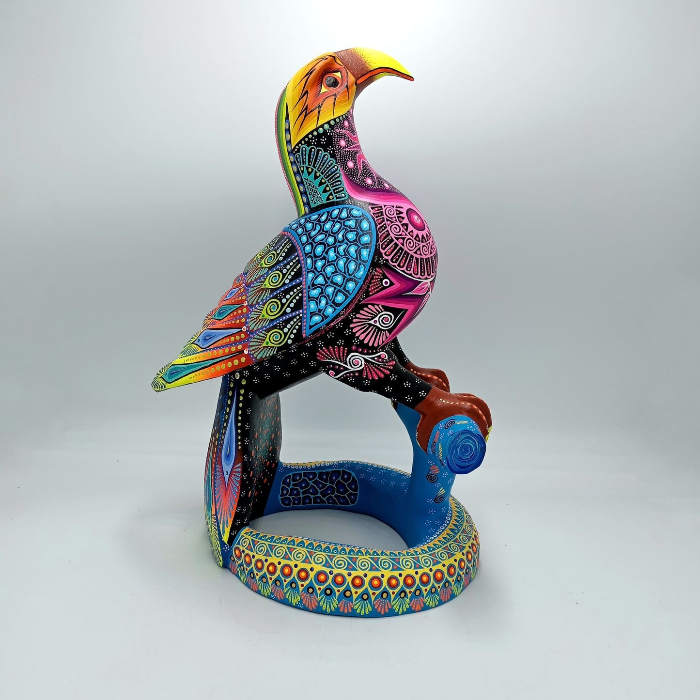Mexican Folk Art Oaxacan Wood Carving Alebrije Hand Made, Eagle By Luis Sosa PP7611