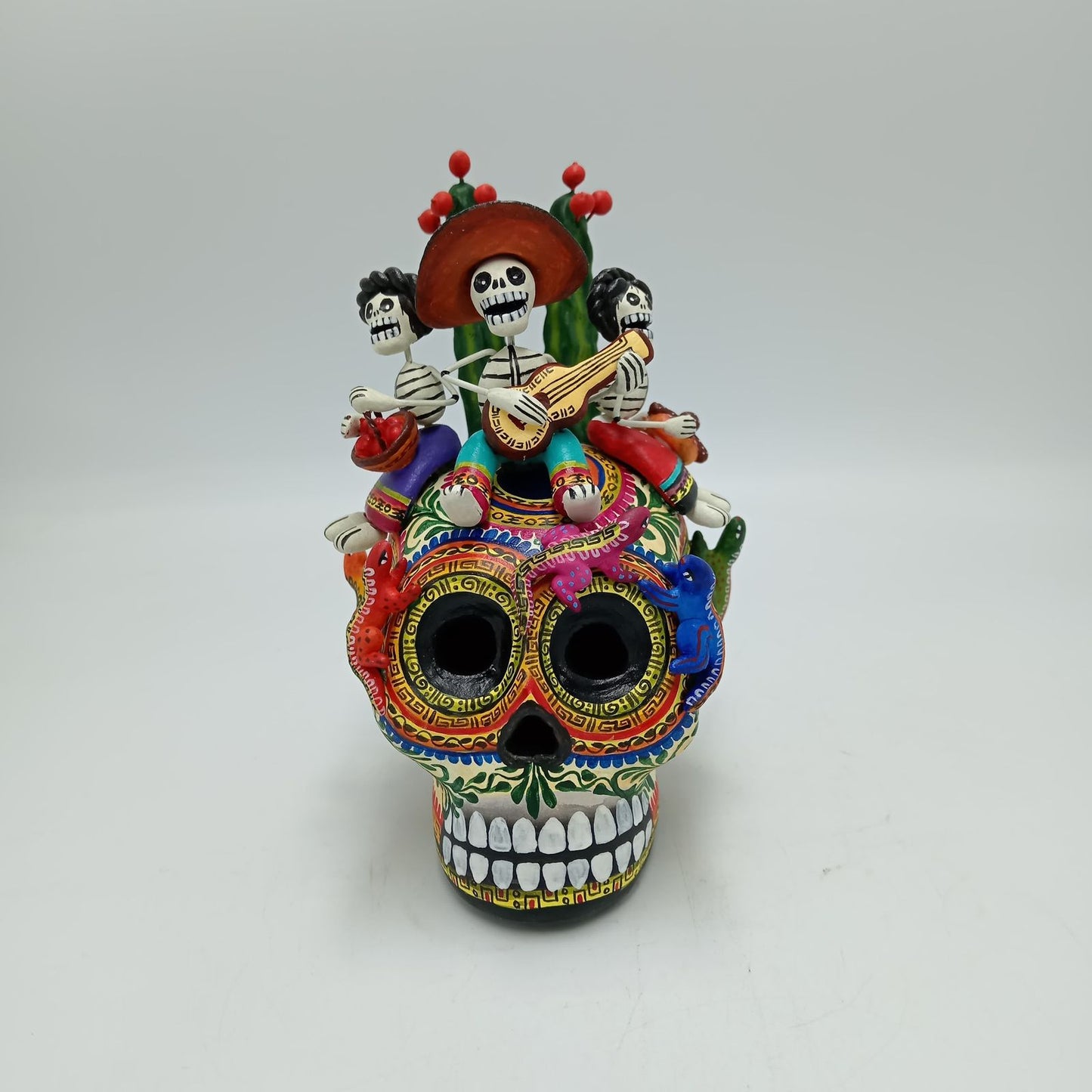Day Of the Dead Ceramics Skull By Alfonso Castillo PP7695