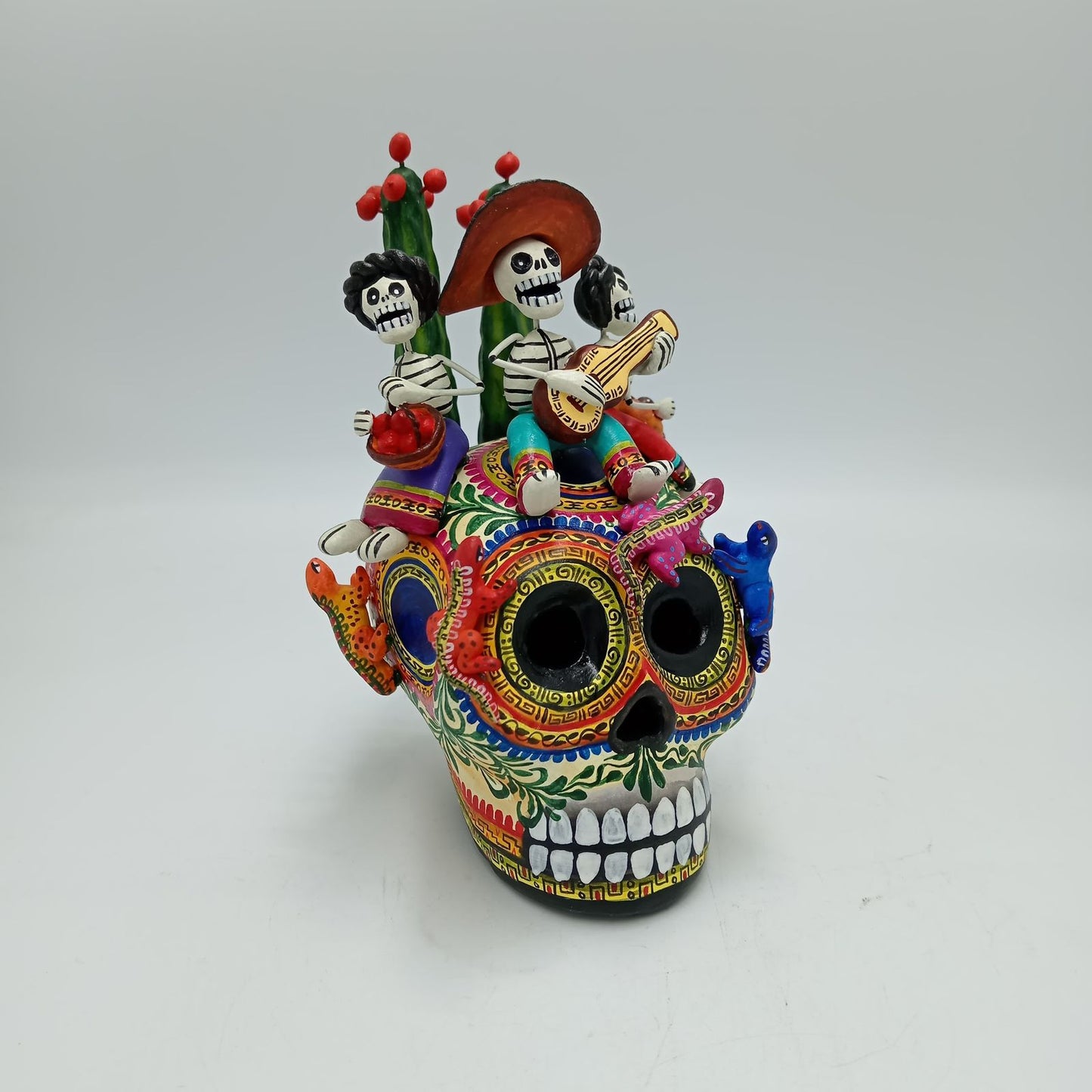 Day Of the Dead Ceramics Skull By Alfonso Castillo PP7695