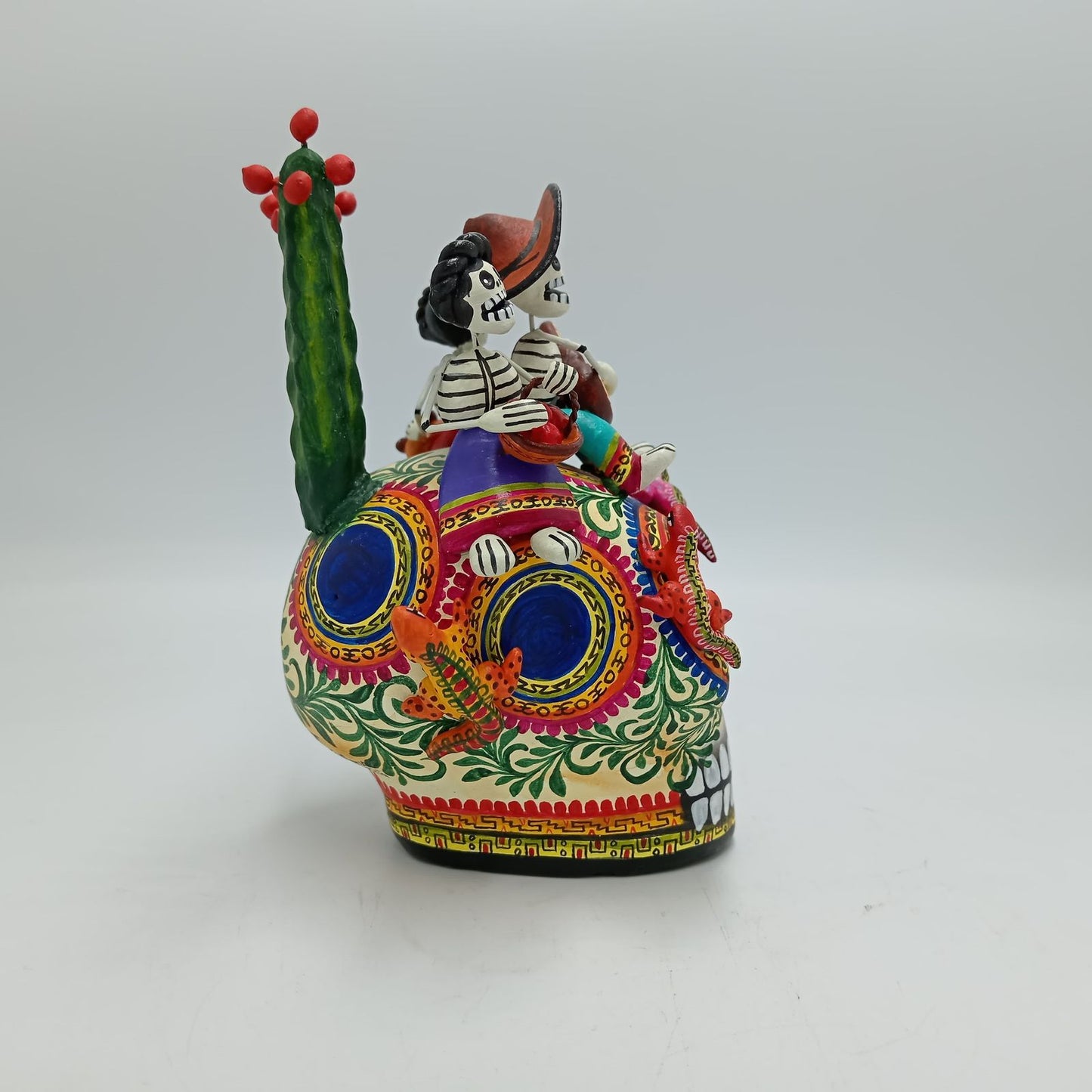 Day Of the Dead Ceramics Skull By Alfonso Castillo PP7695