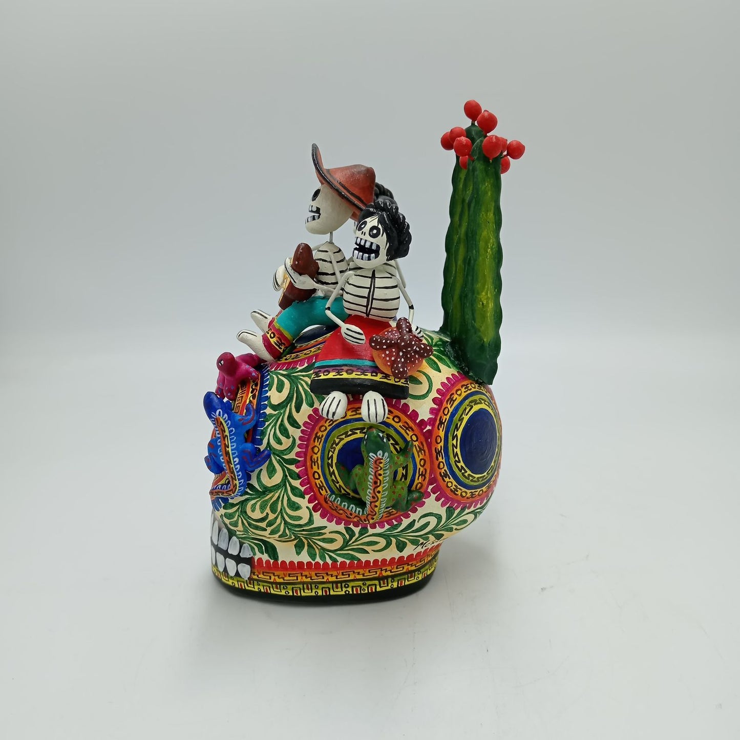 Day Of the Dead Ceramics Skull By Alfonso Castillo PP7695