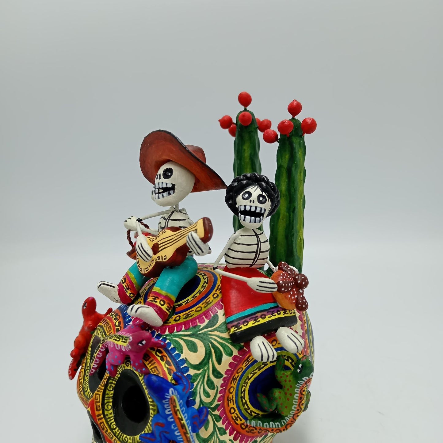 Day Of the Dead Ceramics Skull By Alfonso Castillo PP7695