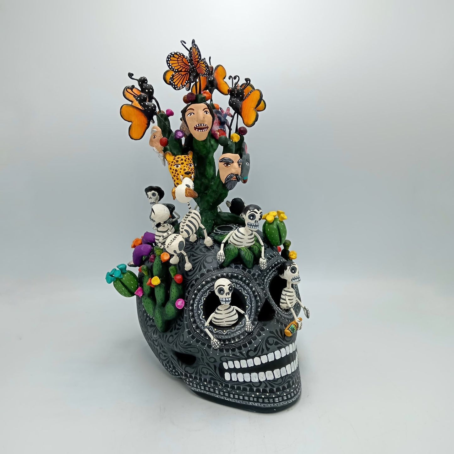 Day Of the Dead Ceramics Skull By Alfonso Castillo PP7704