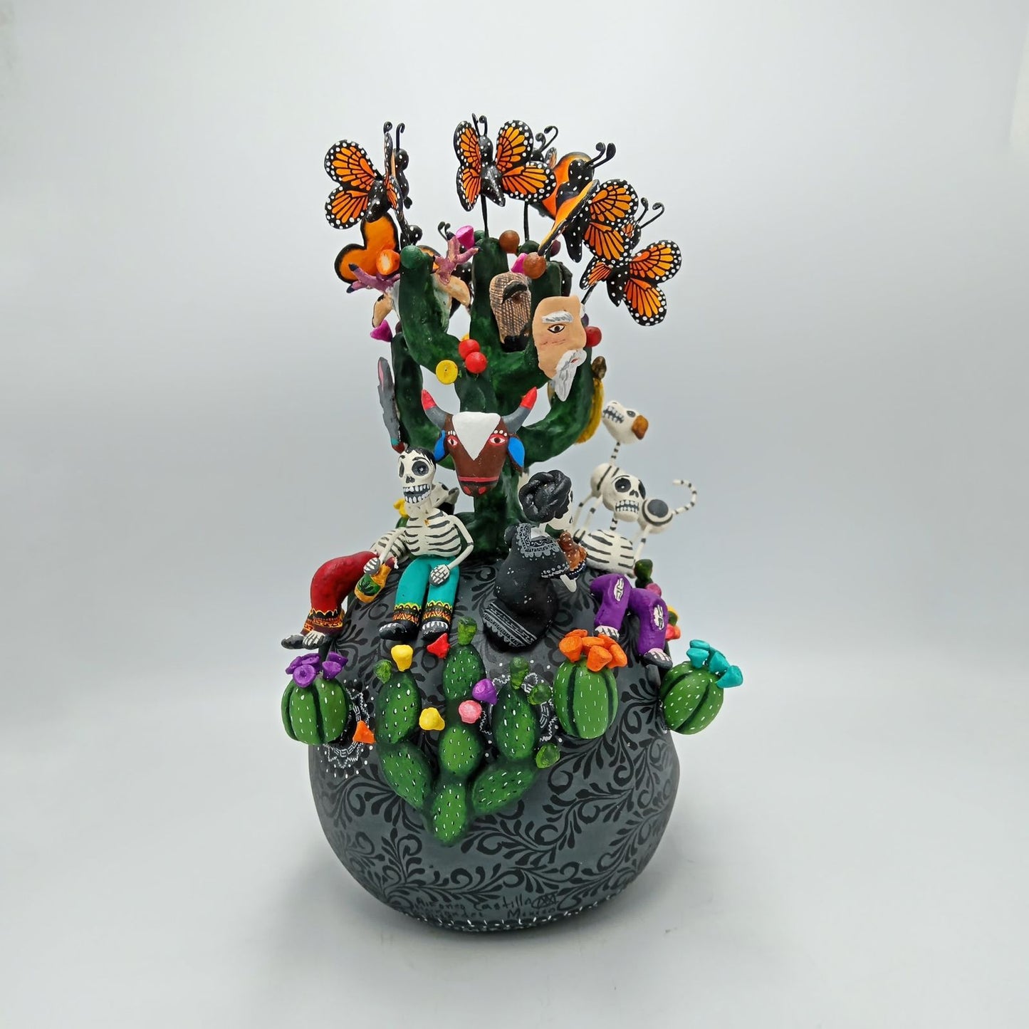Day Of the Dead Ceramics Skull By Alfonso Castillo PP7704