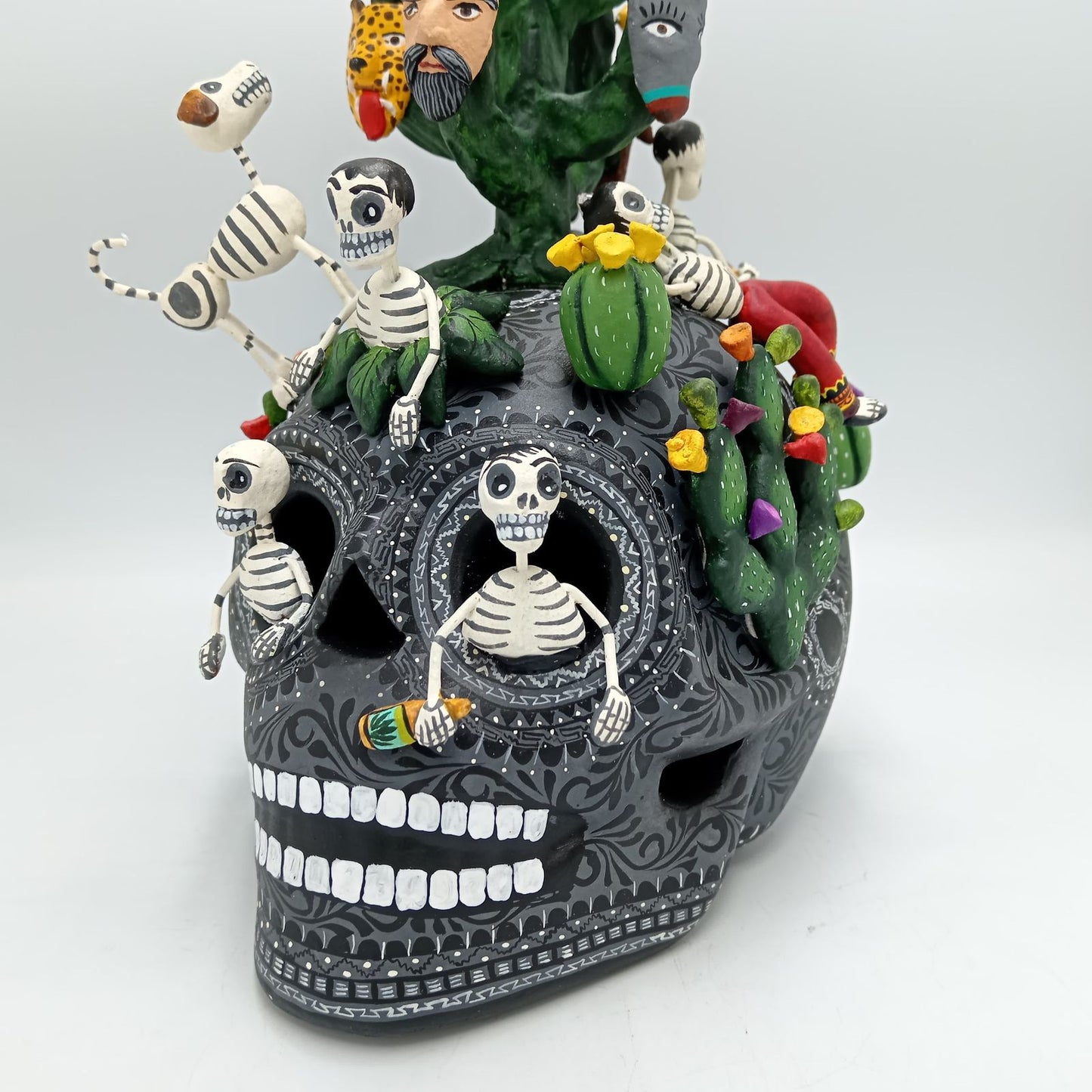 Day Of the Dead Ceramics Skull By Alfonso Castillo PP7704