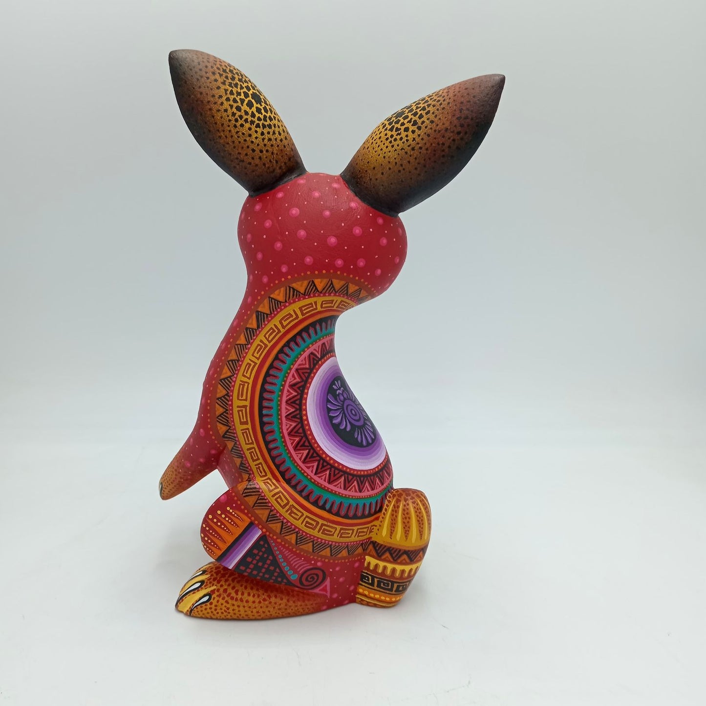 Mexican Oaxacan Wood Carving Rabbit By Julia Fuentes PP7734