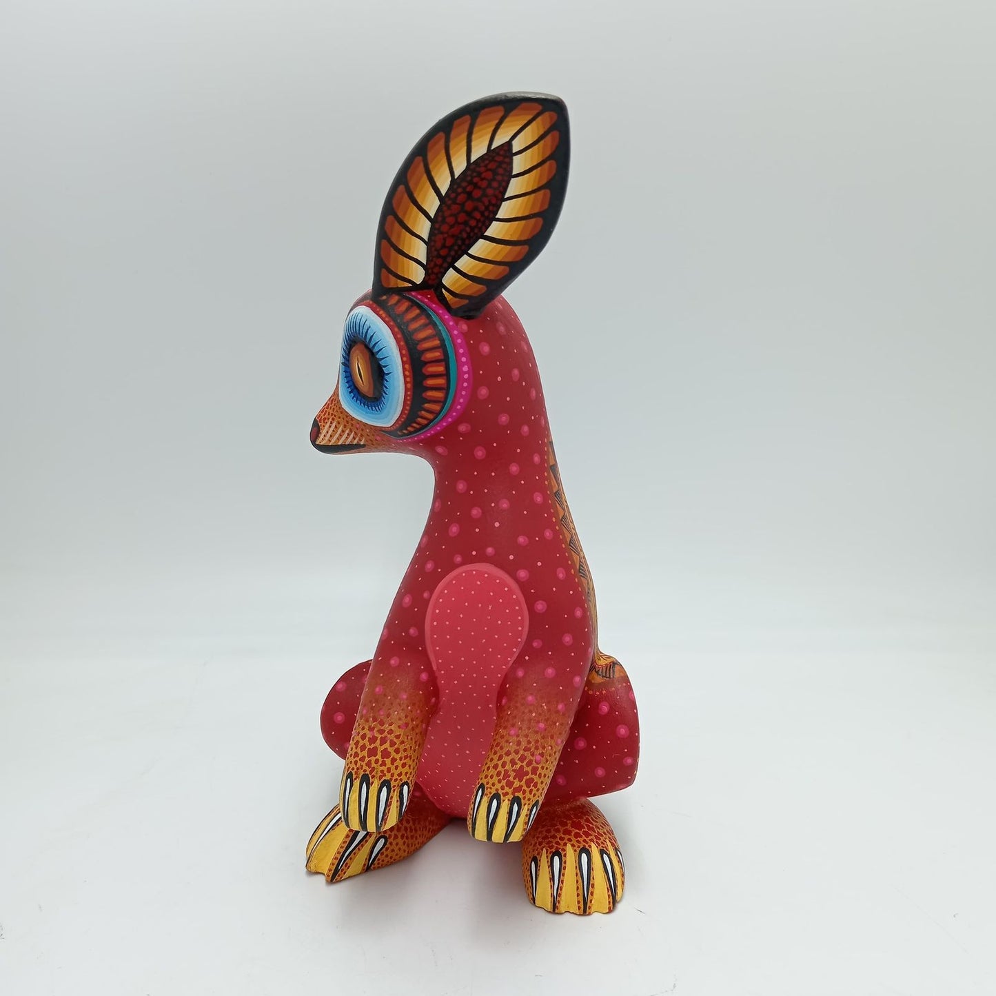 Mexican Oaxacan Wood Carving Rabbit By Julia Fuentes PP7734