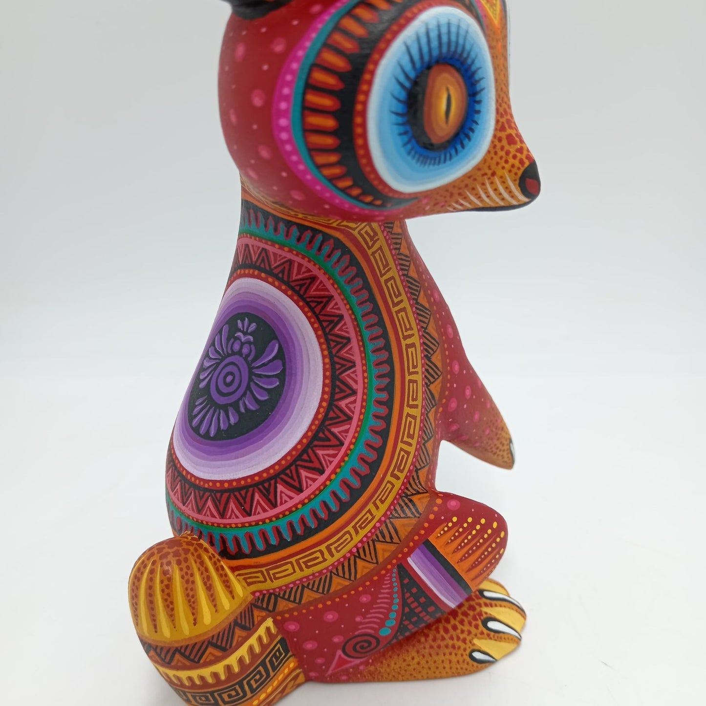 Mexican Oaxacan Wood Carving Rabbit By Julia Fuentes PP7734