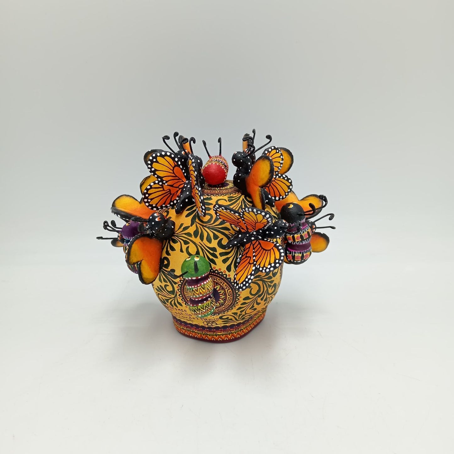 Day Of the Dead Ceramics Skull By Alfonso Castillo PP7744