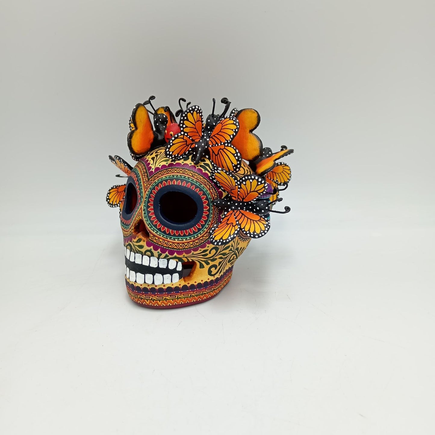 Day Of the Dead Ceramics Skull By Alfonso Castillo PP7744