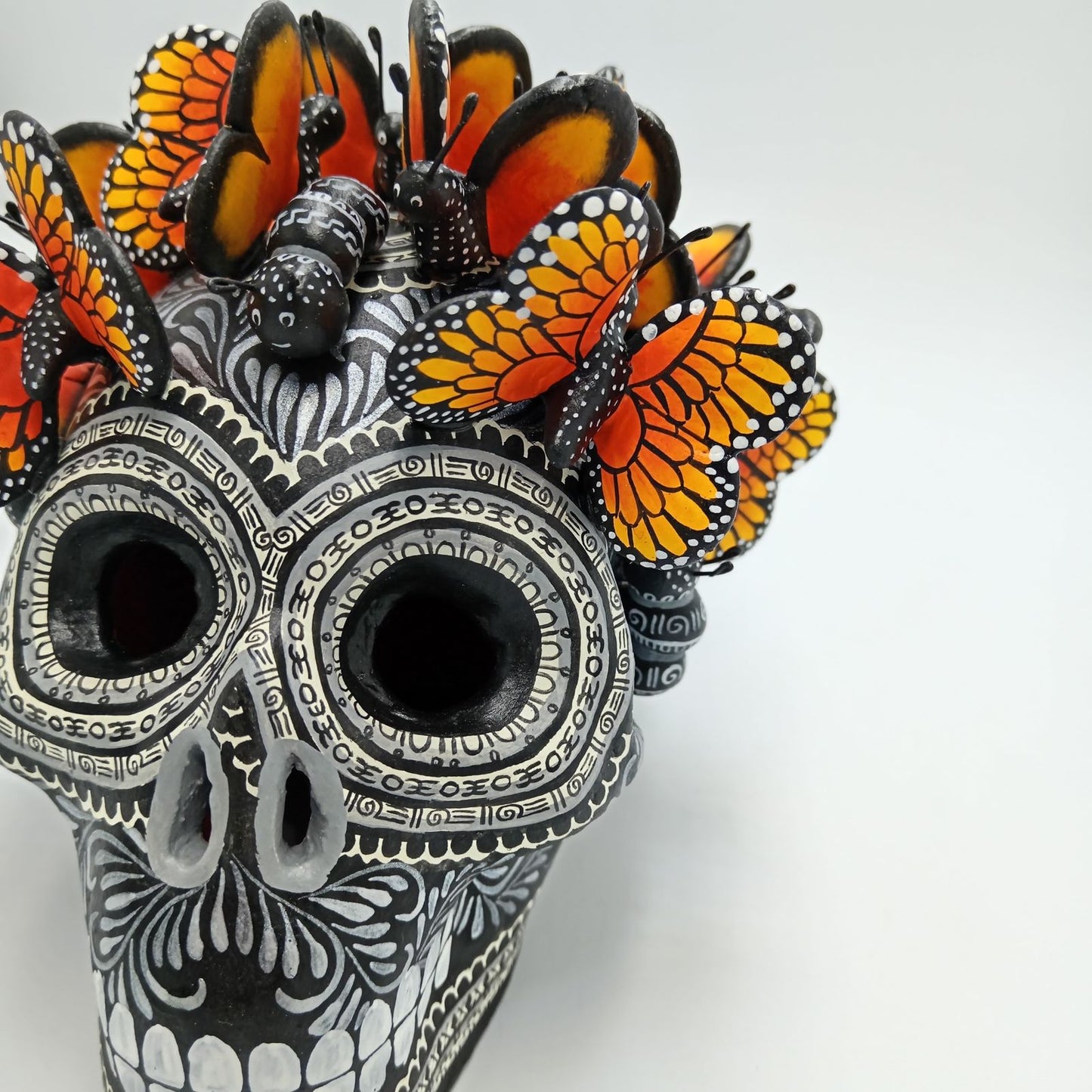 Day Of the Dead Ceramics Skull By Alfonso Castillo PP7757