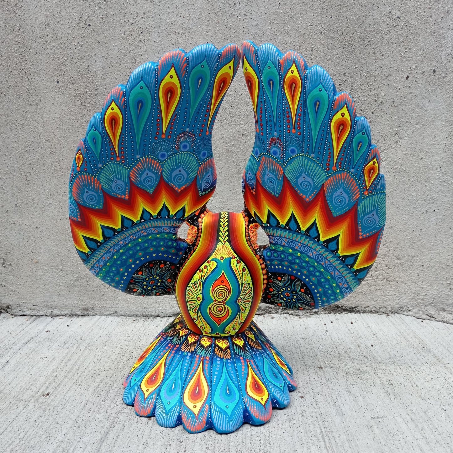 Mexican Folk Art Oaxacan Wood Carving Alebrije Hand Made, Owl By Luis Sosa PP7771