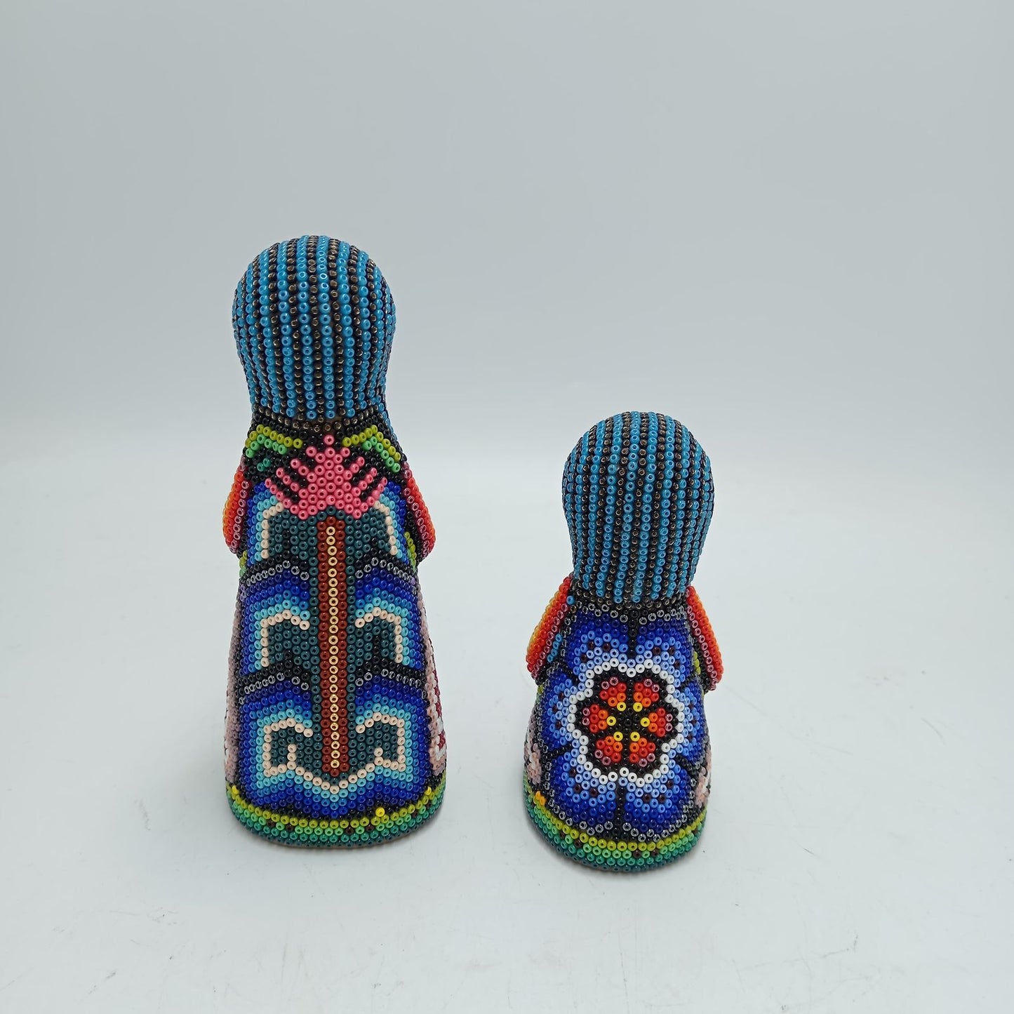 Hand Beaded Huichol Mexican Folk Art Nativity Set By Isandro Villa Lopez PP7797