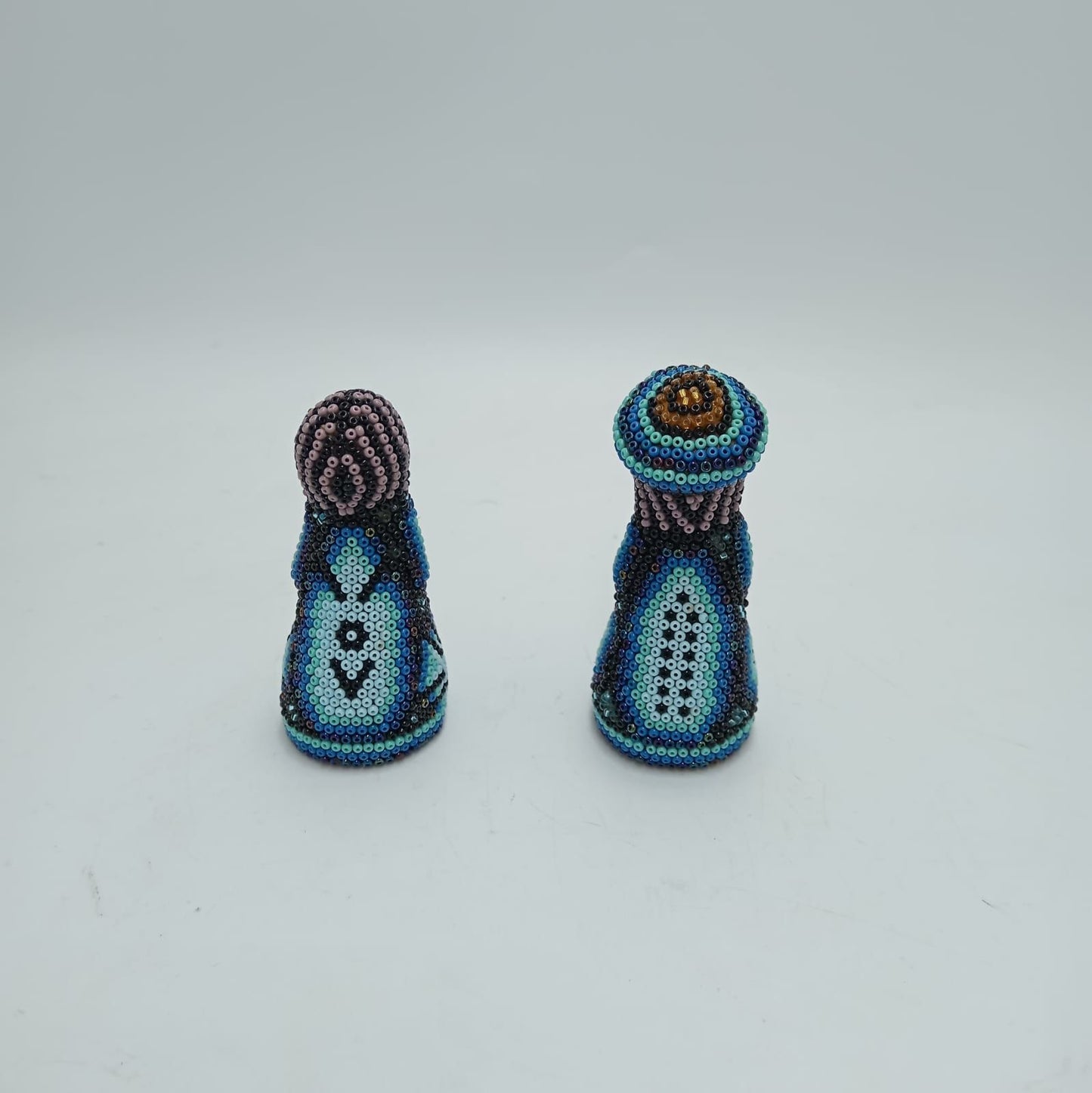 Hand Beaded Huichol Mexican Folk Art Nativity Set By Mayola Villa PP7788