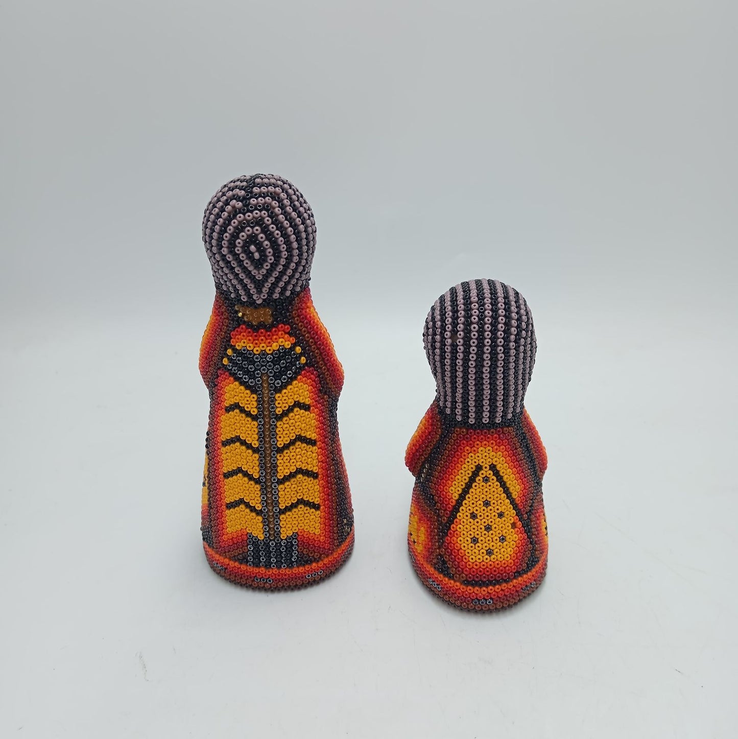 Hand Beaded Huichol Mexican Folk Art Nativity Set By Mayola Villa PP7793