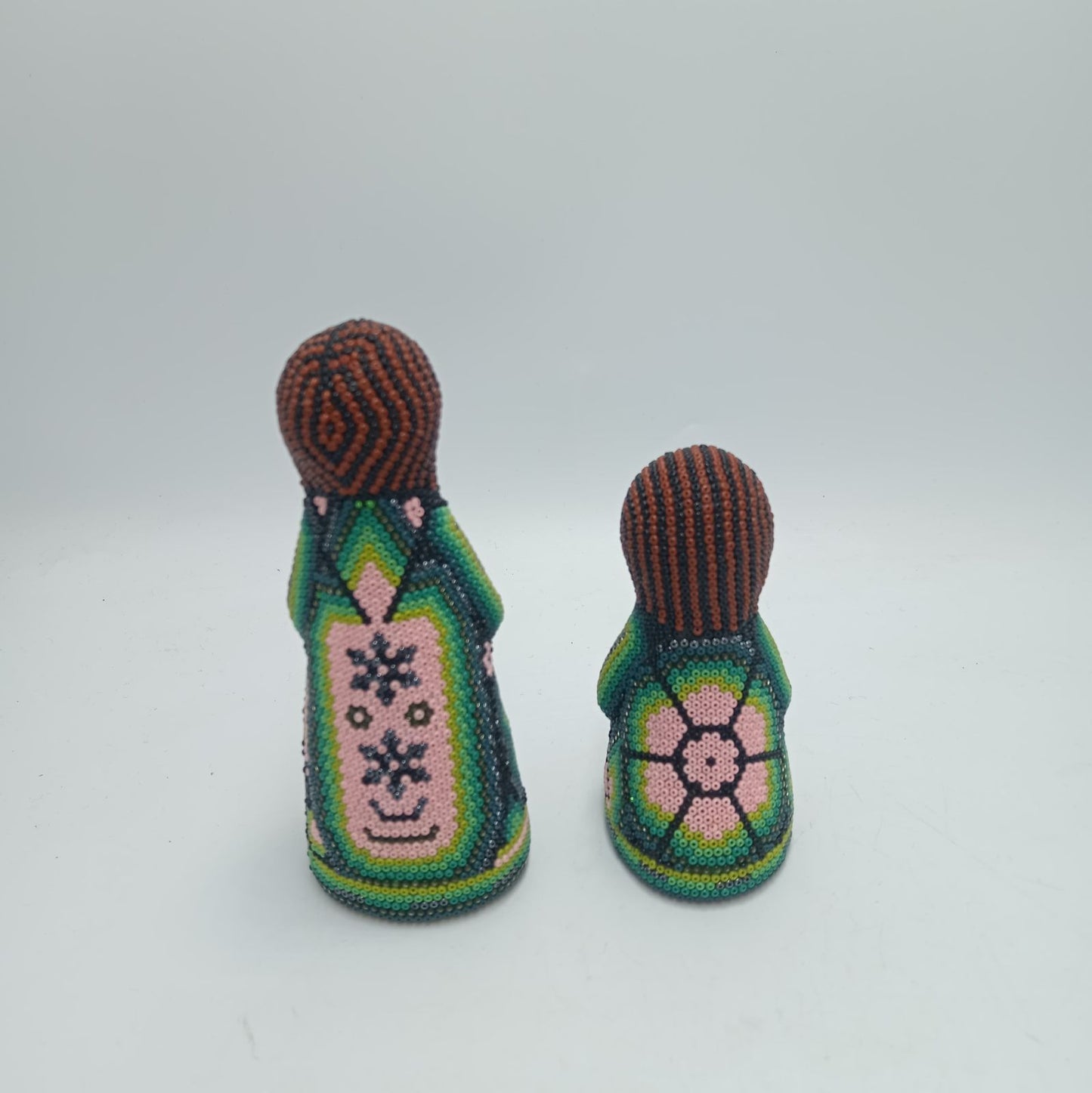 Hand Beaded Huichol Mexican Folk Art Nativity Set By Mayola Villa PP7796