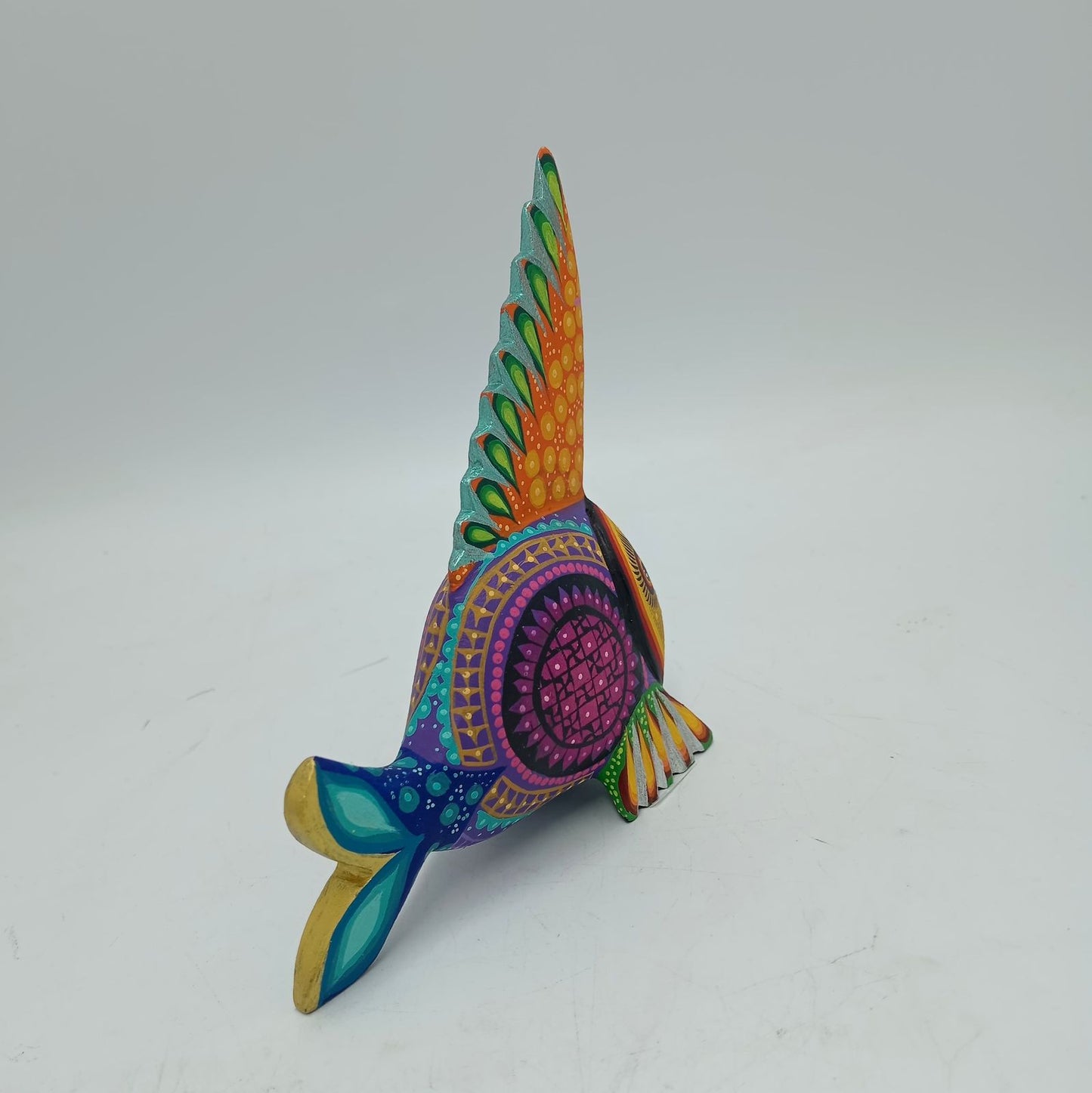 Mexican Oaxacan Wood Carving Fish By Ivan Fuentes PP7784