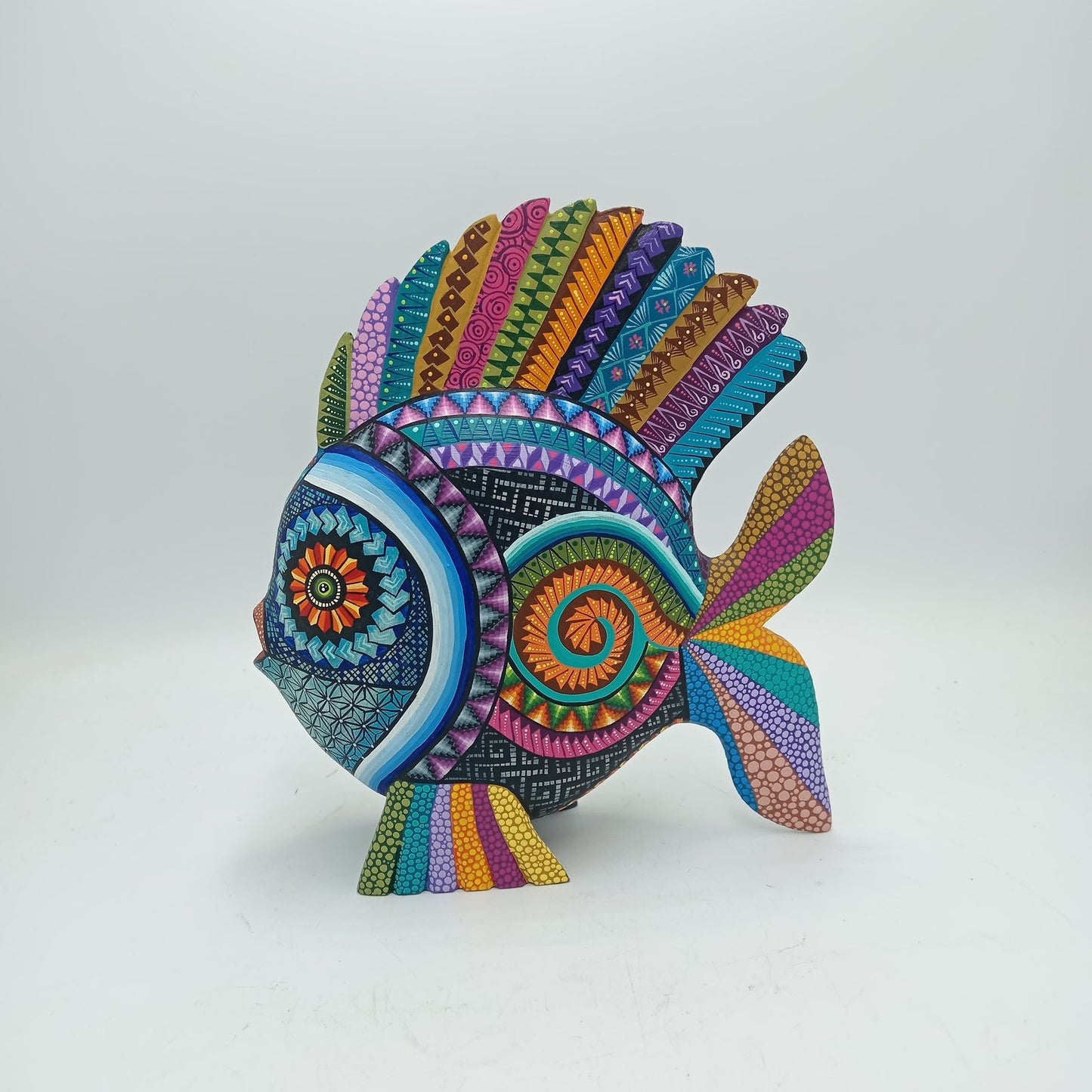 Mexican Oaxacan Wood Carving Fish By Ivan Fuentes PP7787