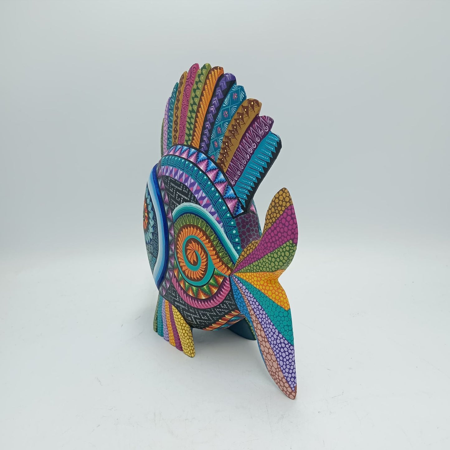 Mexican Oaxacan Wood Carving Fish By Ivan Fuentes PP7787