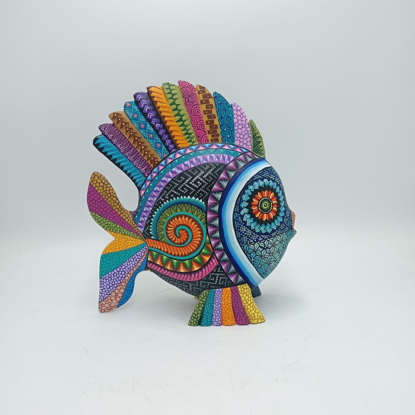 Mexican Oaxacan Wood Carving Fish By Ivan Fuentes PP7787