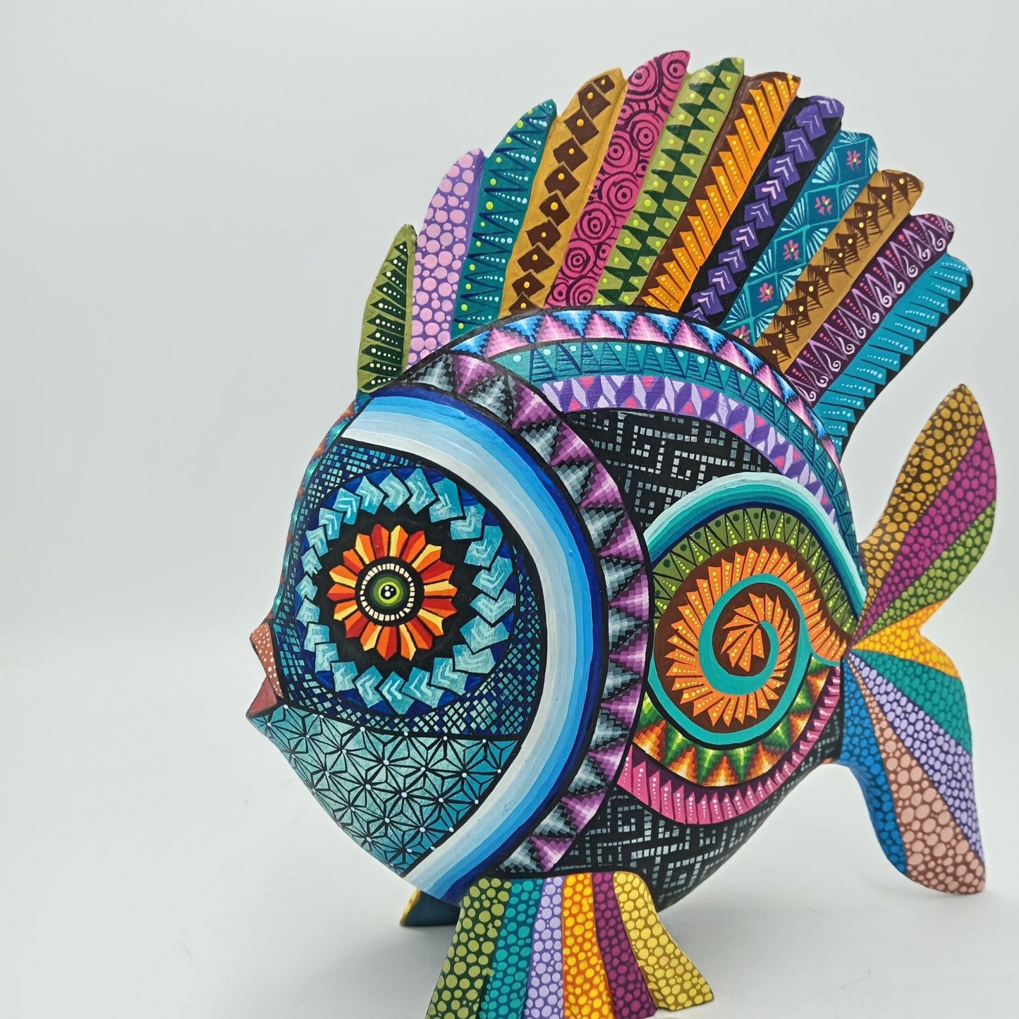 Mexican Oaxacan Wood Carving Fish By Ivan Fuentes PP7787