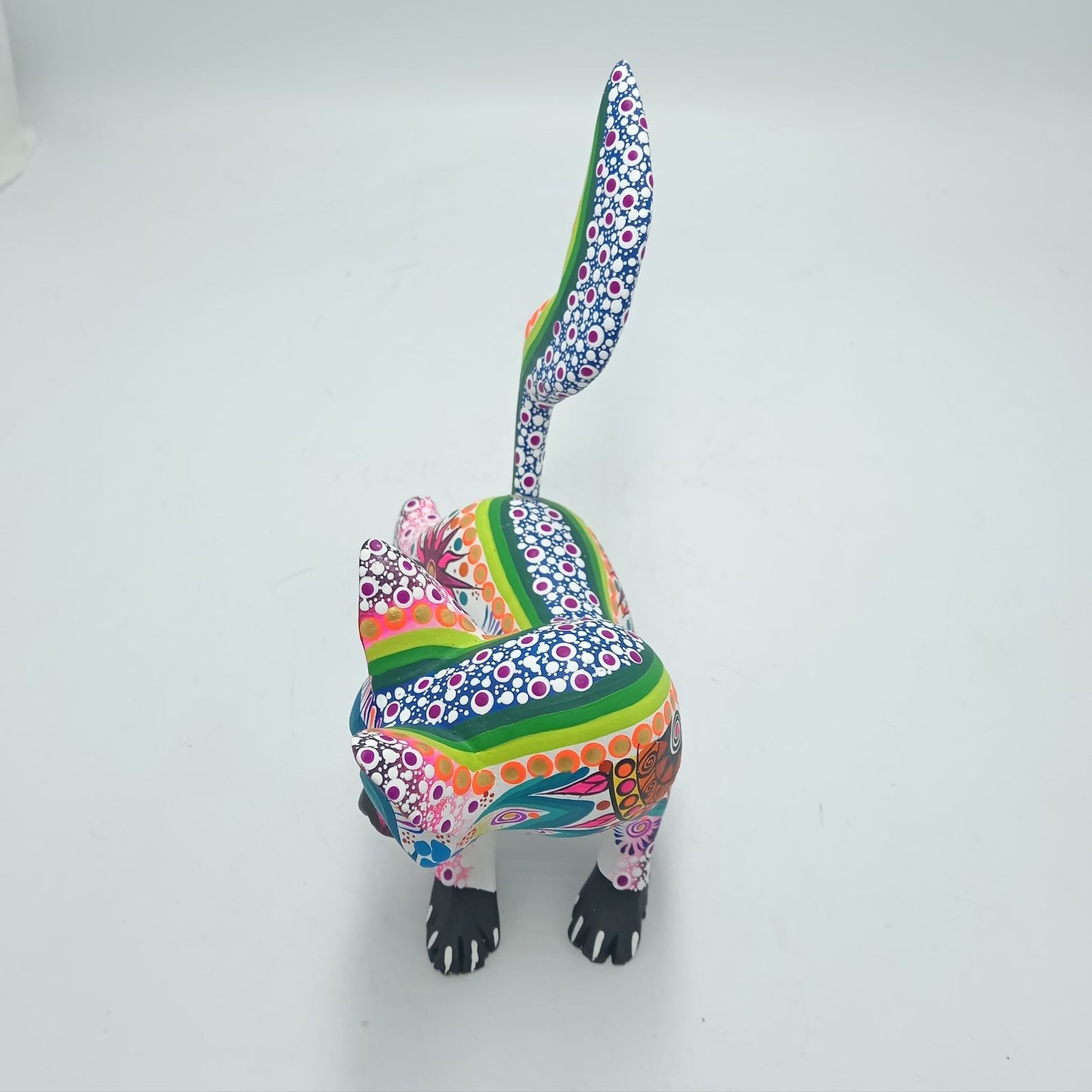 Oaxacan Wood Carving Mexican Folk Art Hand Made, Wolf By Cesar Melchor Ojeda PP7878