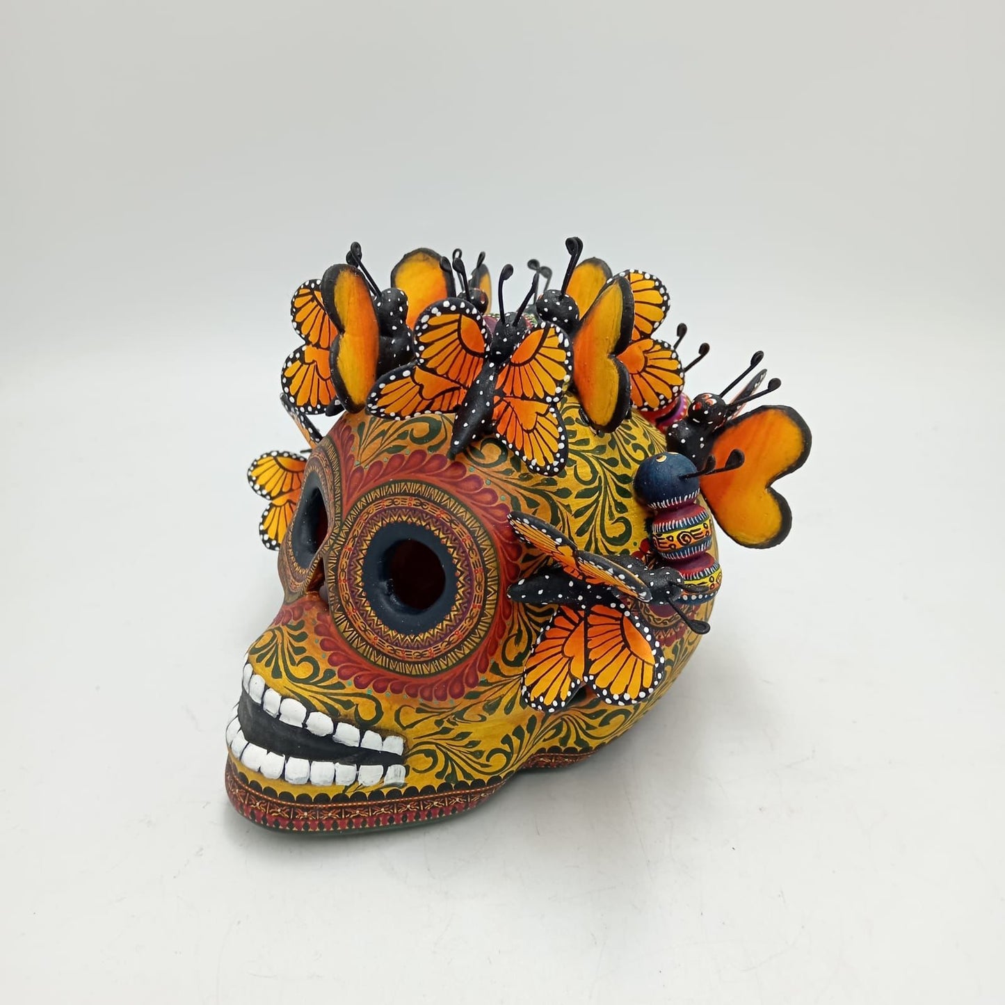 Day Of the Dead Ceramics Human Skull By Alfonso Castillo PP7912