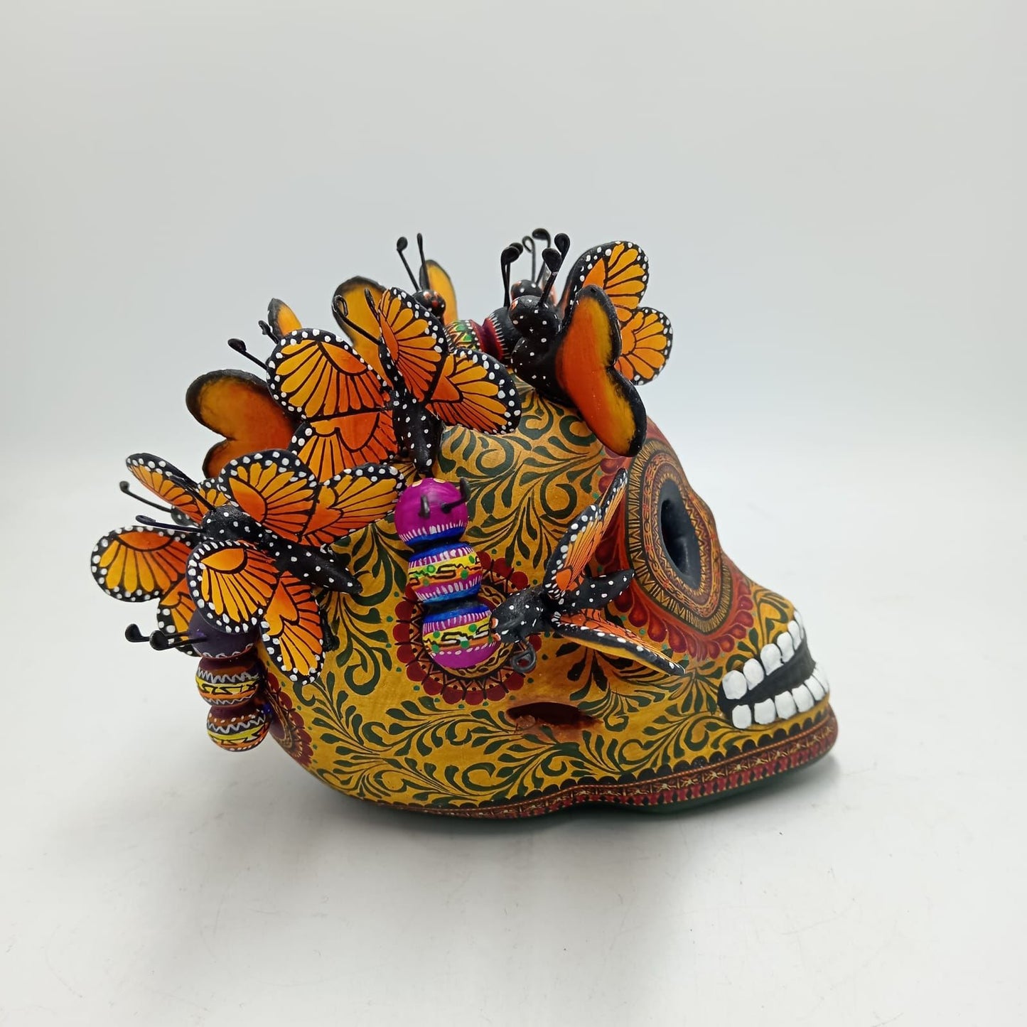 Day Of the Dead Ceramics Human Skull By Alfonso Castillo PP7912