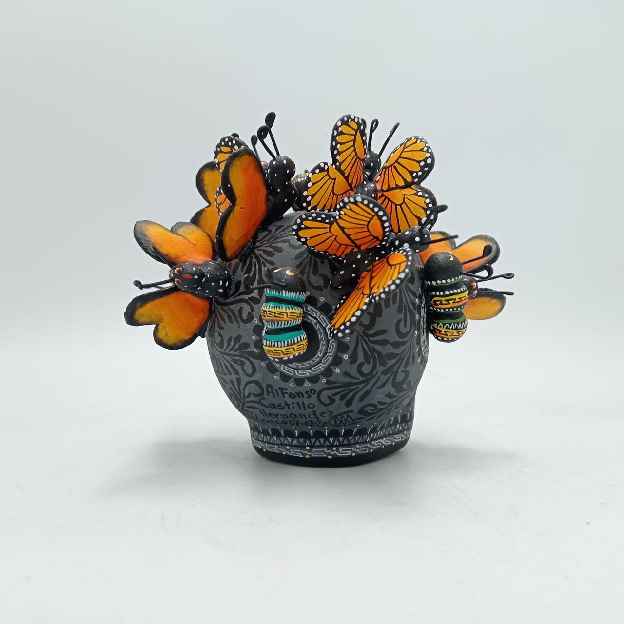 Day Of the Dead Ceramics Human Skull By Alfonso Castillo PP7915