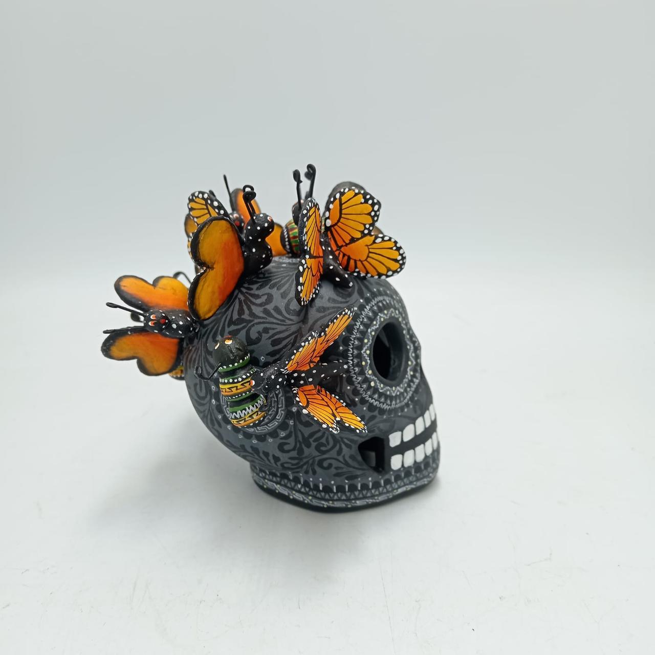 Day Of the Dead Ceramics Human Skull By Alfonso Castillo PP7915