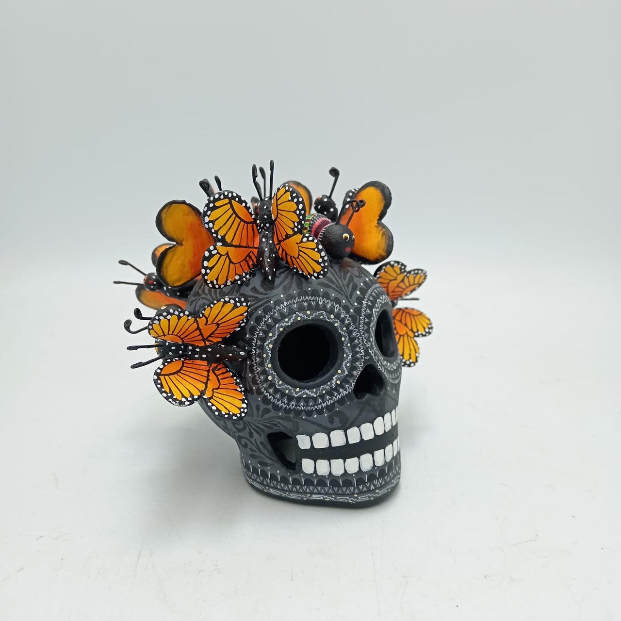 Day Of the Dead Ceramics Human Skull By Alfonso Castillo PP7915