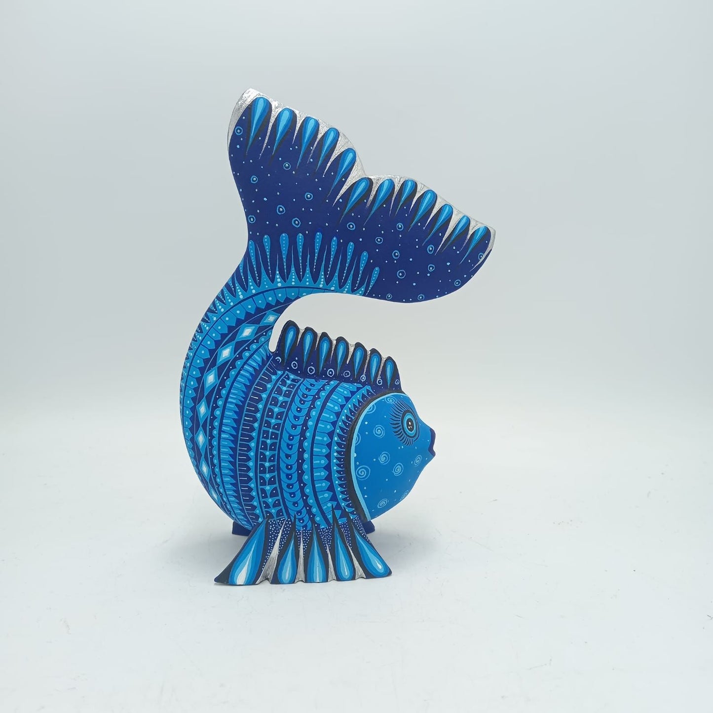 Mexican Folk Art Oaxacan Wood Carving Fish By Ivan Fuentes PP7916