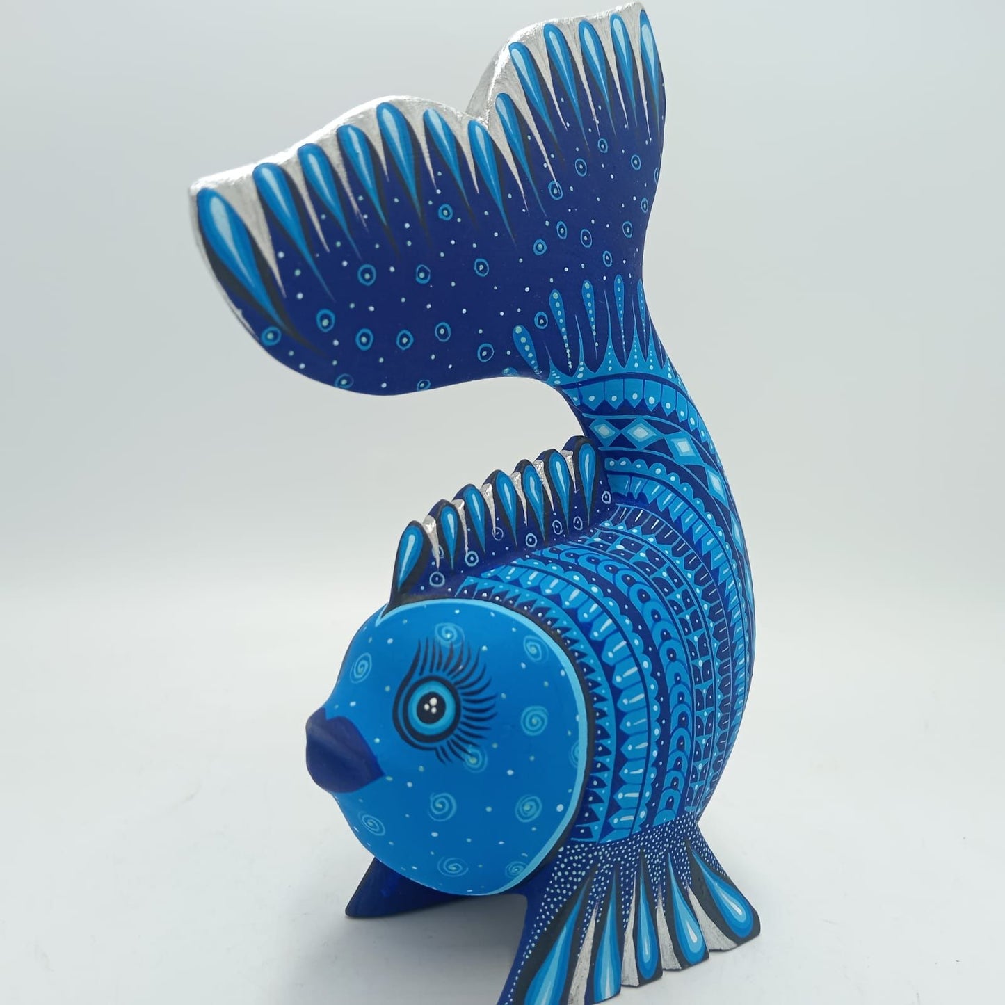 Mexican Folk Art Oaxacan Wood Carving Fish By Ivan Fuentes PP7916