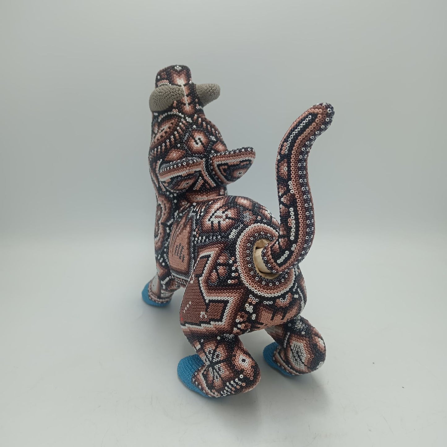 Mexican Huichol Hand Beaded Art, Wild Boar By Isandro Villa Lopez PP7951