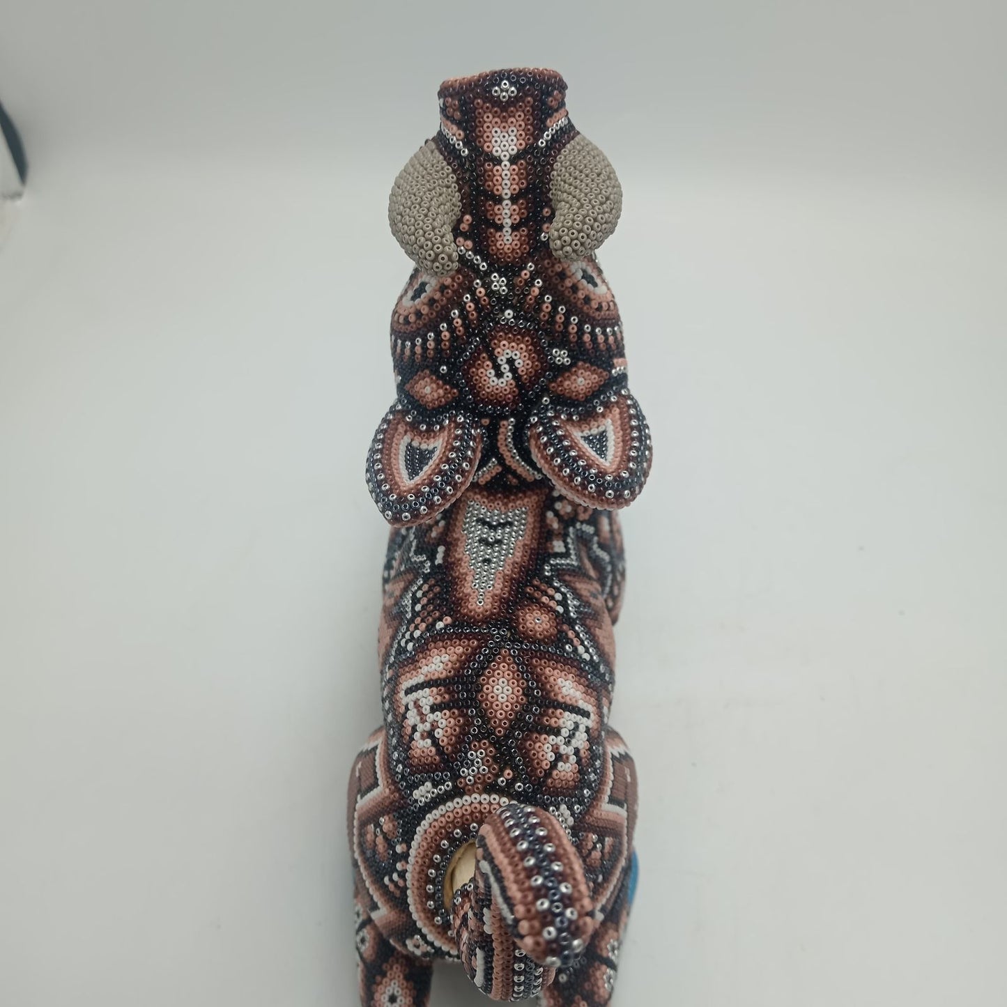 Mexican Huichol Hand Beaded Art, Wild Boar By Isandro Villa Lopez PP7951