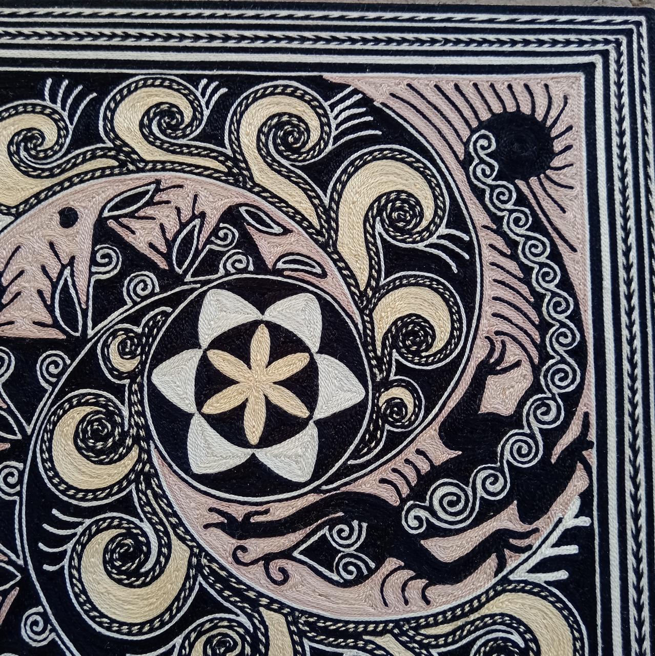 Huichol Yarn Painting Mexican Folk Art By Alfredo Meraz Reyna PP7963