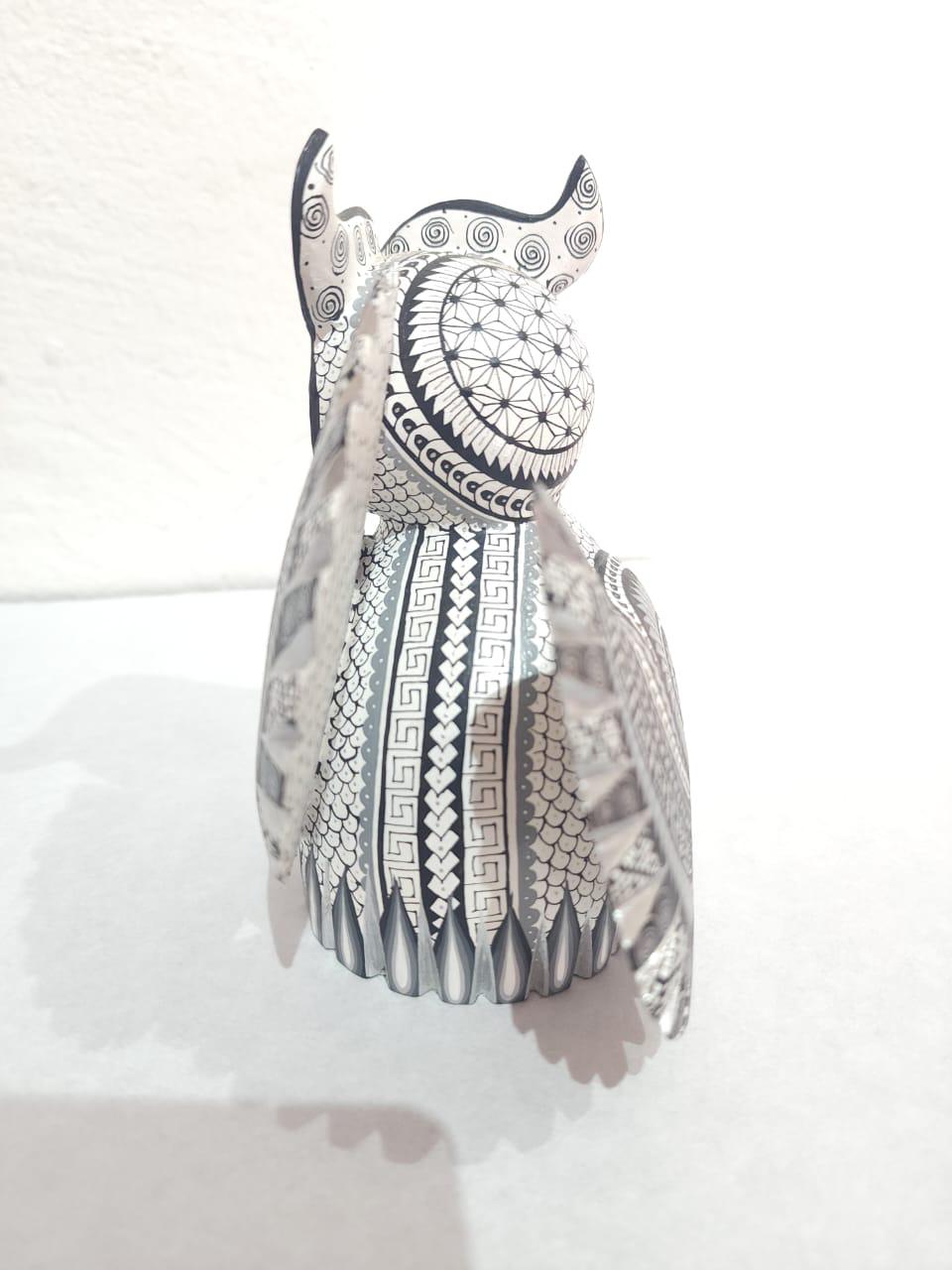 Mexican Folk Art Oaxacan Wood Carving Owl By Ivan Fuentes PP7998